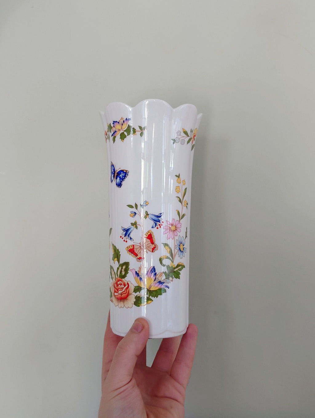 Vase 8" Mayfair Vase Cottage Garden Aynsley Fine Bone China Porcelain Made in England Cottage Garden Pattern Collectable Gift Vintage
