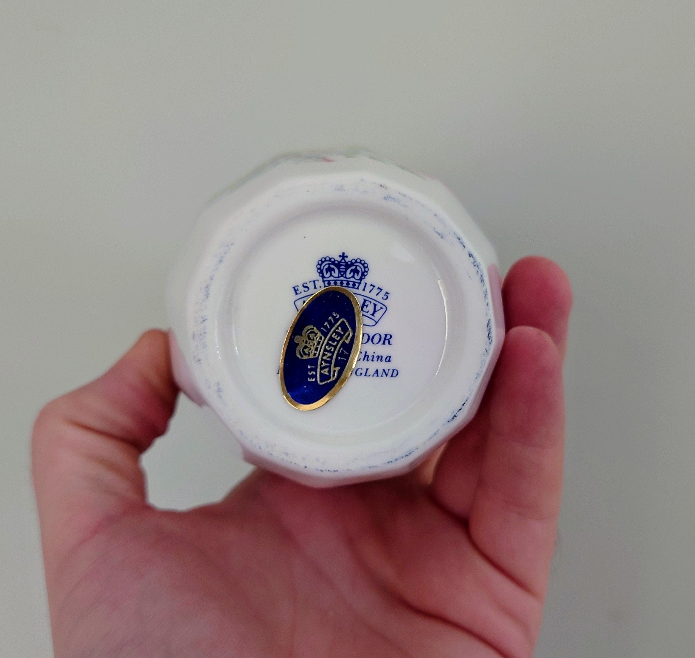 Wild Tudor Aynsley 6" Bud Vase Porcelain Made in England Wild Tudor Pattern Collectable Vintage Fine Porcelain Ceramic Floral Vase