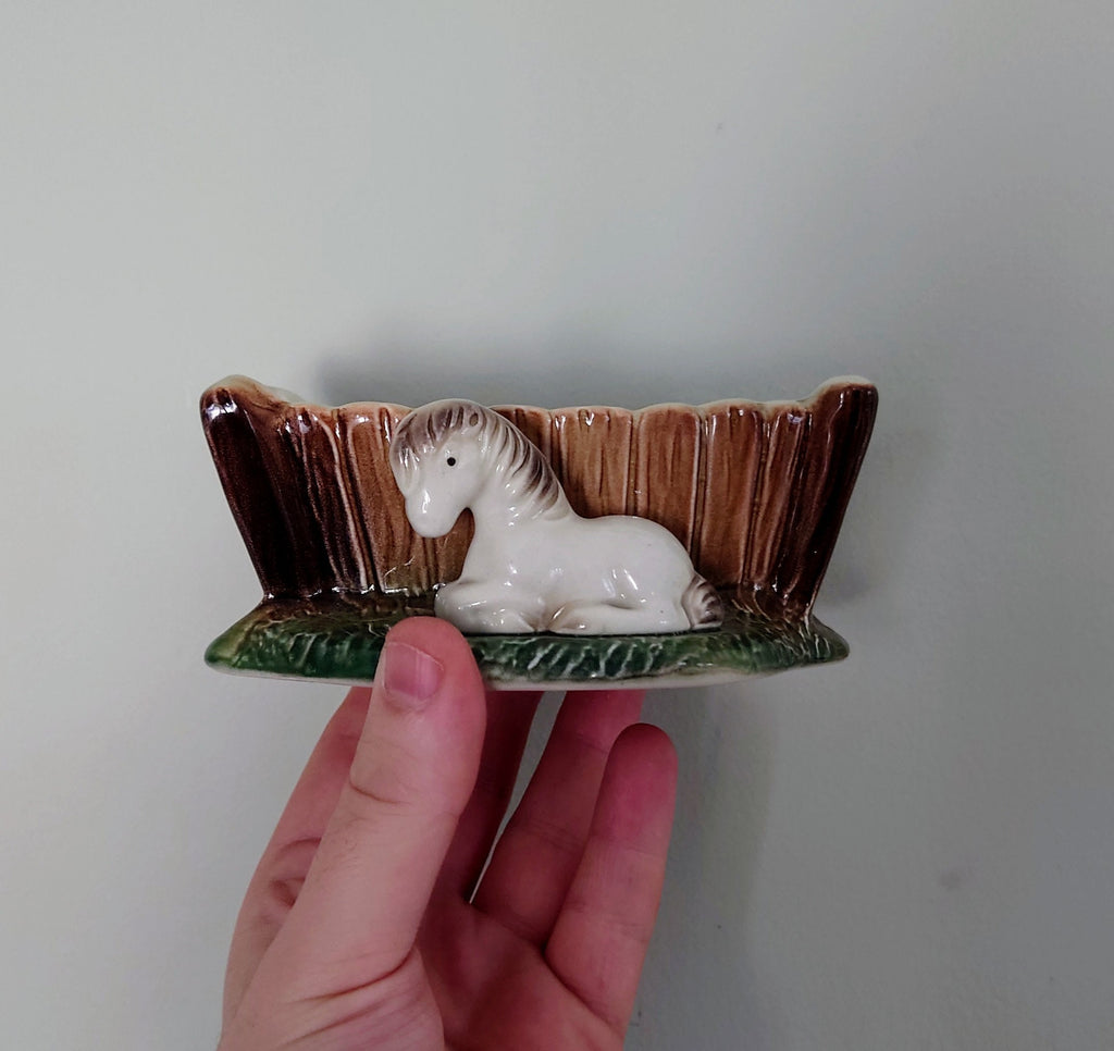 Vintage Planter Posy Vase Horse Pony  N0. 110 Vintage England Hornsea Fauna Royal Made in England Ceramic Collectable Earthenware Planter