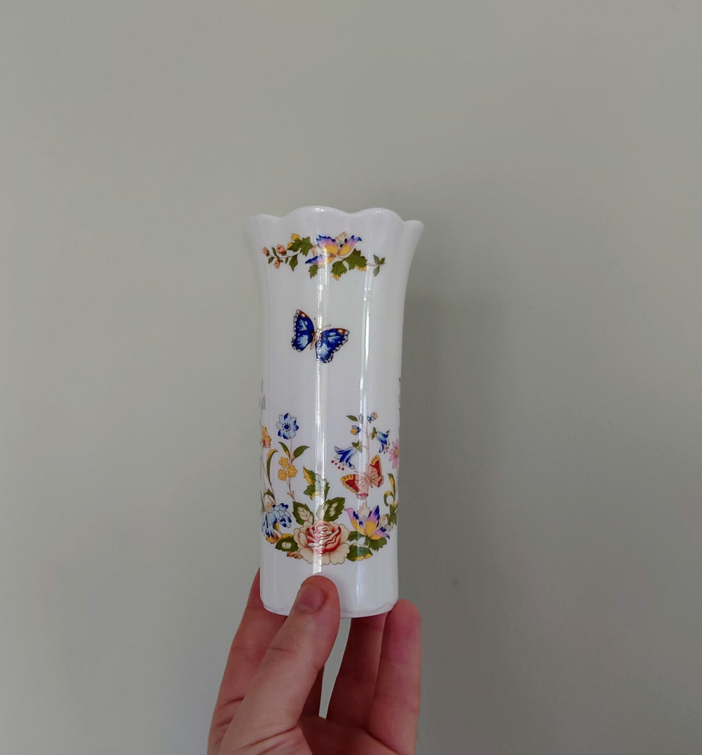 Vase 5" Mayfair Vase Cottage Garden Aynsley Fine Bone China Porcelain Made in England Cottage Garden Pattern Collectable Gift Vintage