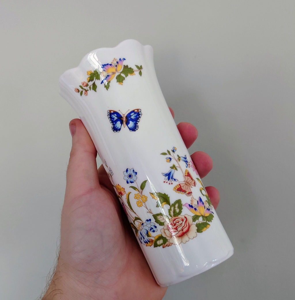 Vase 5" Mayfair Vase Cottage Garden Aynsley Fine Bone China Porcelain Made in England Cottage Garden Pattern Collectable Gift Vintage