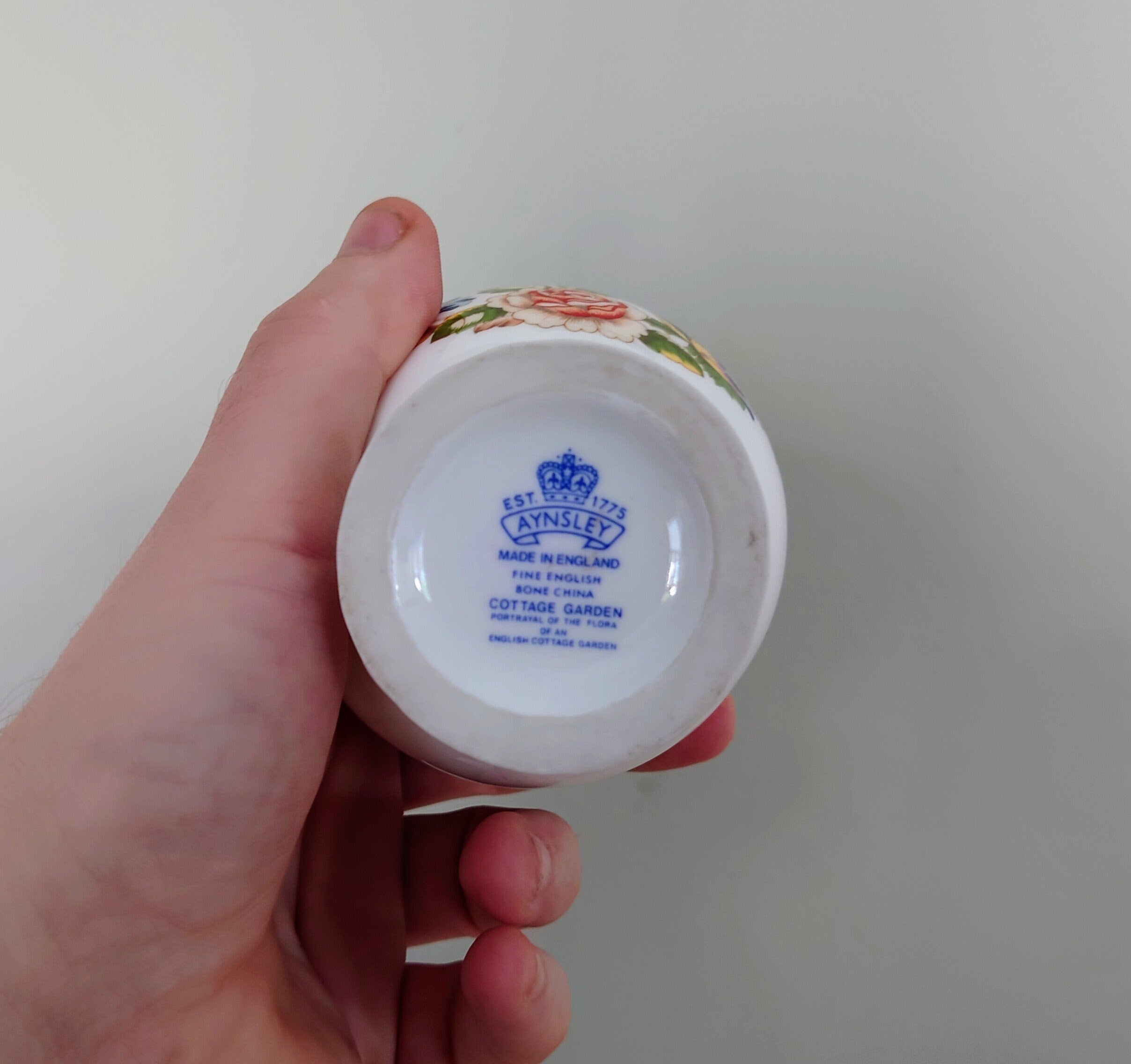 Aynsley Bud Vase Cottage Garden Fine Bone China Porcelain Made in England Country Cottage Pattern Collectable Vintage