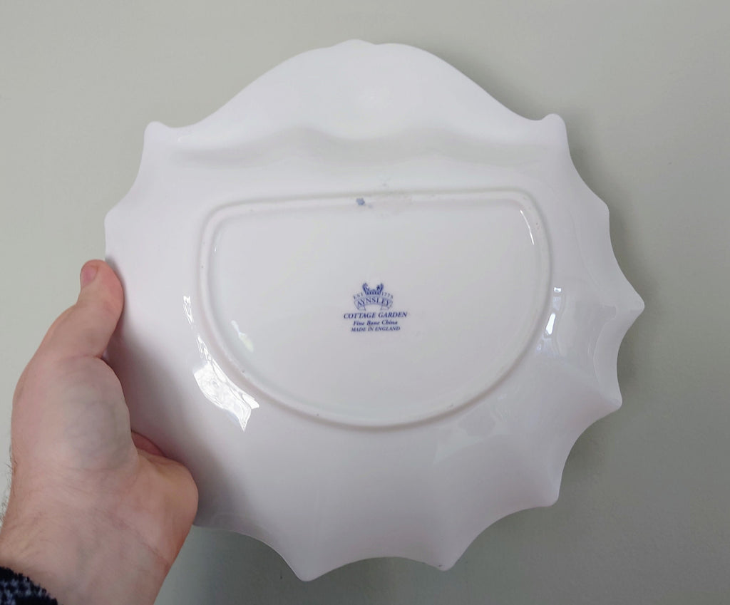 Shell Shaped Dish Cottage Garden Aynsley Fine Bone China Porcelain Made in England Cottage Garden Pattern Collectable Gift Vintage