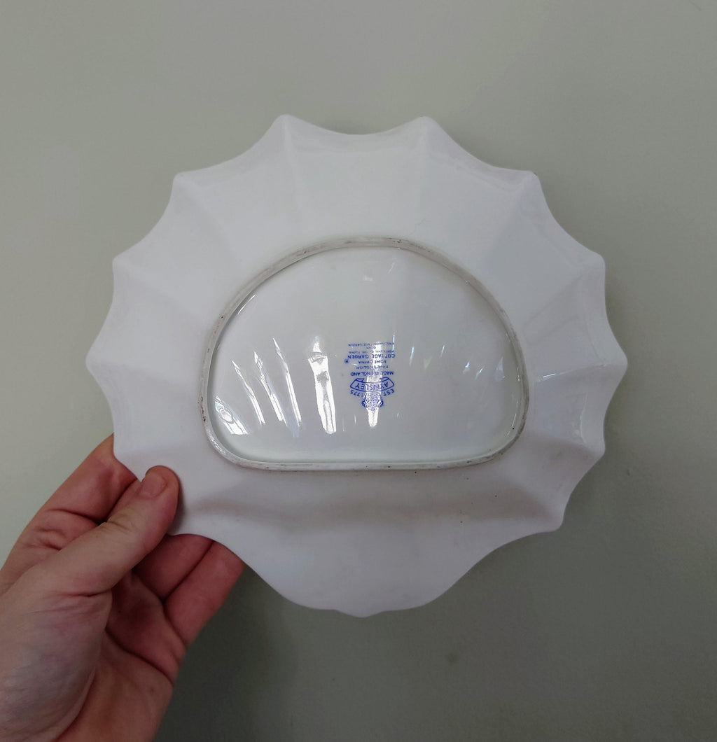 Shell Shaped Dish Cottage Garden Aynsley Fine Bone China Porcelain Made in England Cottage Garden Pattern Collectable Gift Vintage
