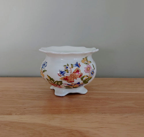 Aynsley Mini Open Sugar Bowl Cottage Garden Fine Bone China Porcelain Made in England Cottage Garden Pattern Collectable Vintage