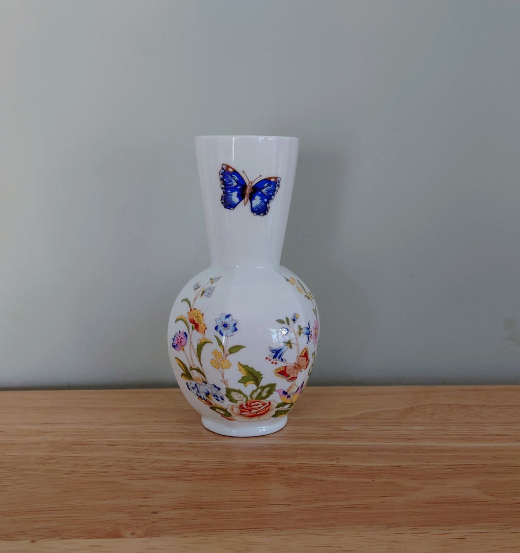 Cottage Garden Aynsley Bud Vase Small Porcelain Made in England Cottage Garden Pattern Collectable Vintage