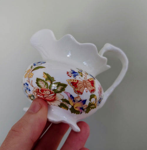 Aynsley Milk Jug Creamer Cottage Garden Fine Bone China Porcelain Made in England Country Cottage Pattern Collectable Vintage