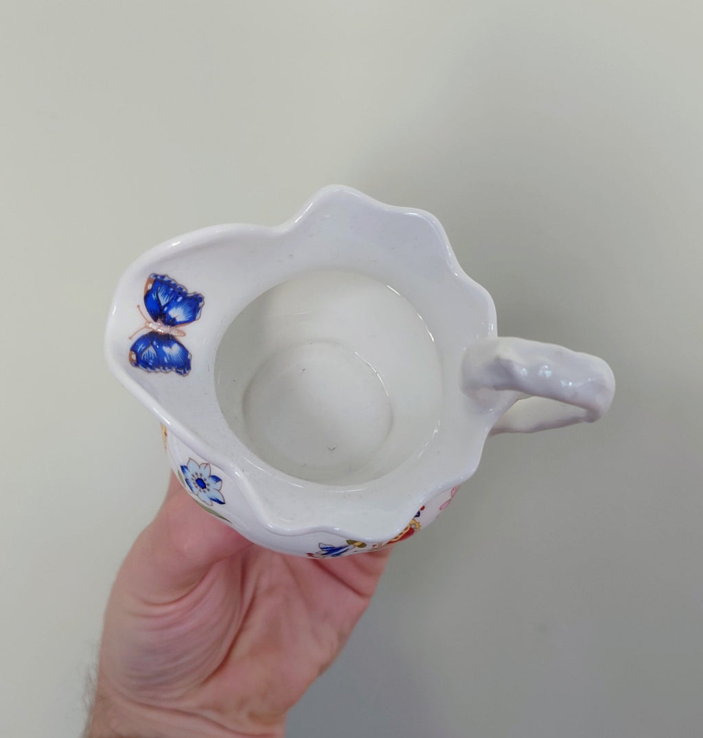 Aynsley Milk Jug Creamer Cottage Garden Fine Bone China Porcelain Made in England Country Cottage Pattern Collectable Vintage