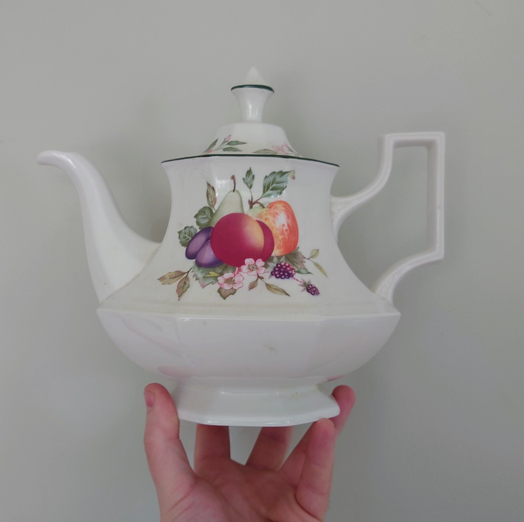 Ceramic Eternal Beau Teaset Teapot, Sugar Bowl, Milk Jug Ceramic Set Vintage 1980's Eternal Beau Tea Service Floral Country