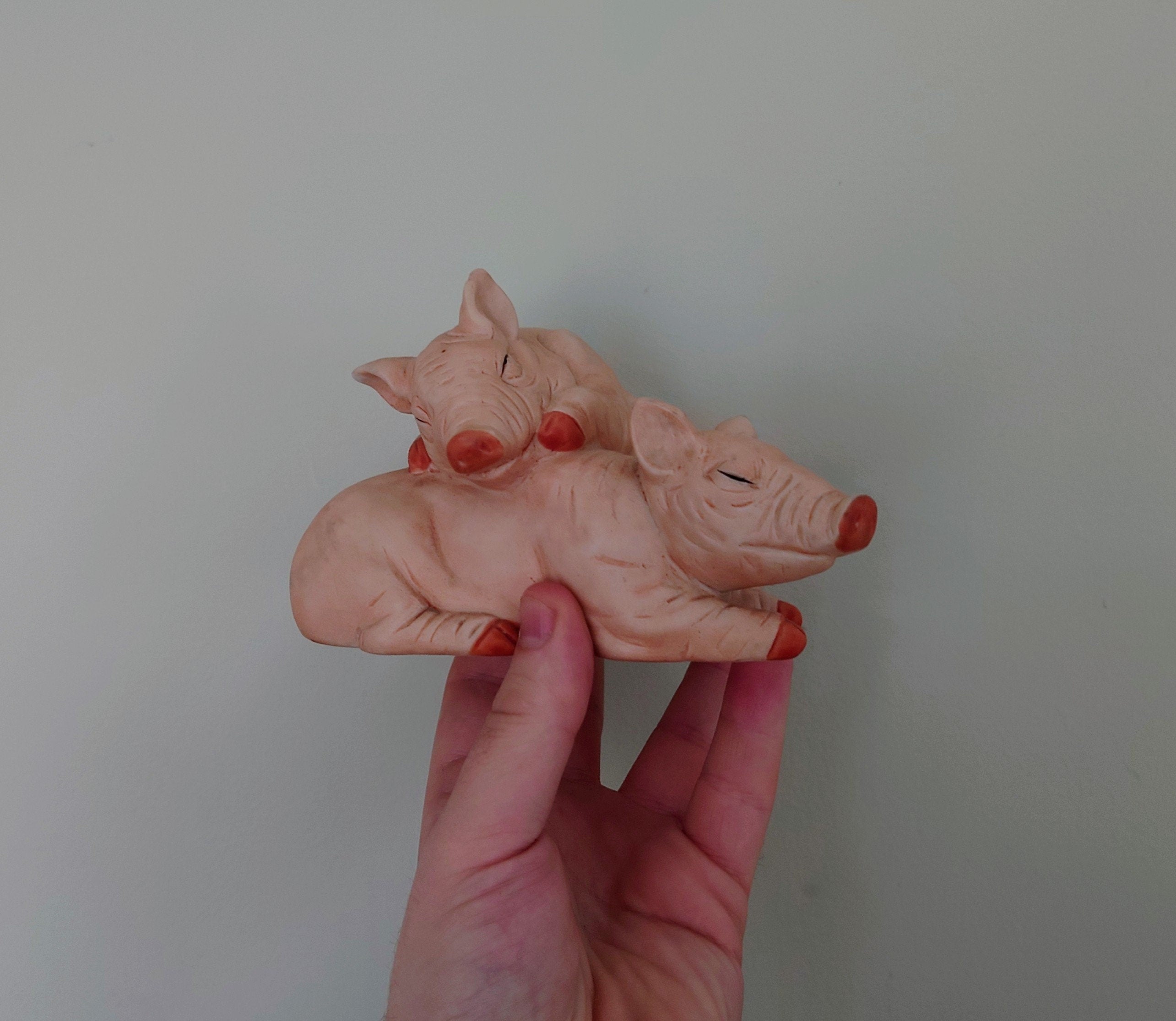 Vintage Pig Figurine Large Farmyard Pair of Pig Ornament Pig Farm Collectables Beswick Pig Style