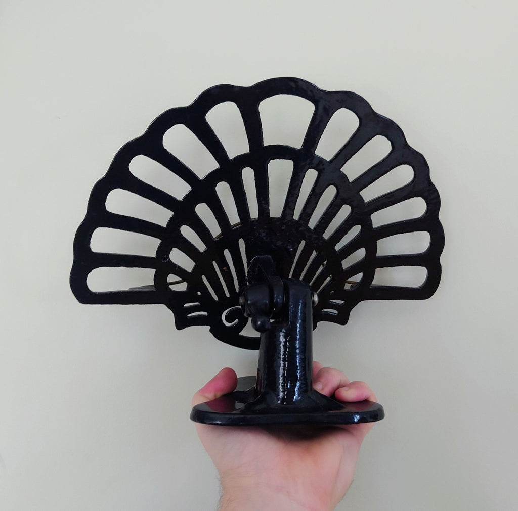 Vintage Book Stand Cast Iron Black Reading Desk Portable Sturdy Heavy Cast Iron Bookstand-Textbooks Books,bible stand
