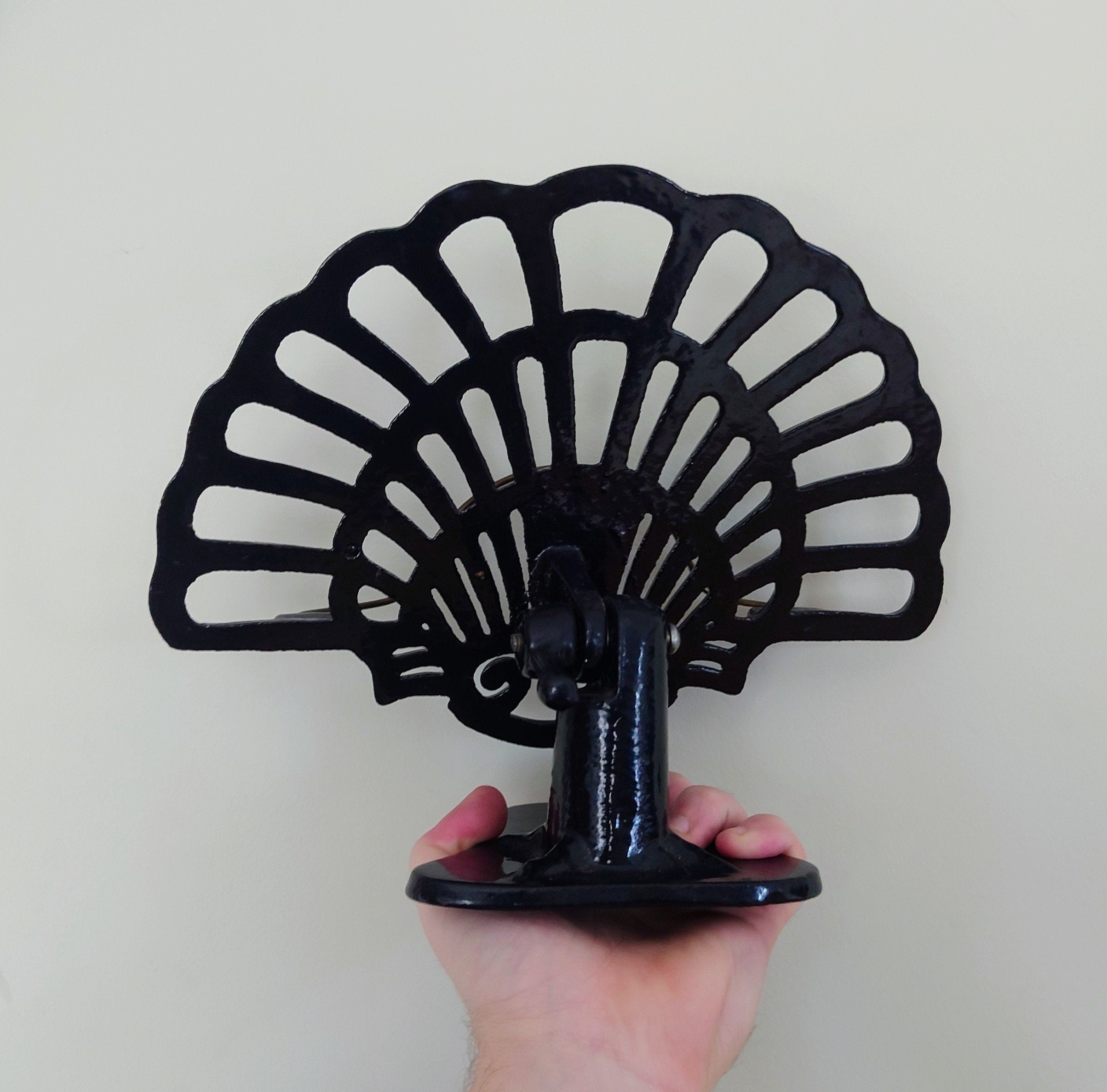 Vintage Book Stand Cast Iron Black Reading Desk Portable Sturdy Heavy Cast Iron Bookstand-Textbooks Books,bible stand