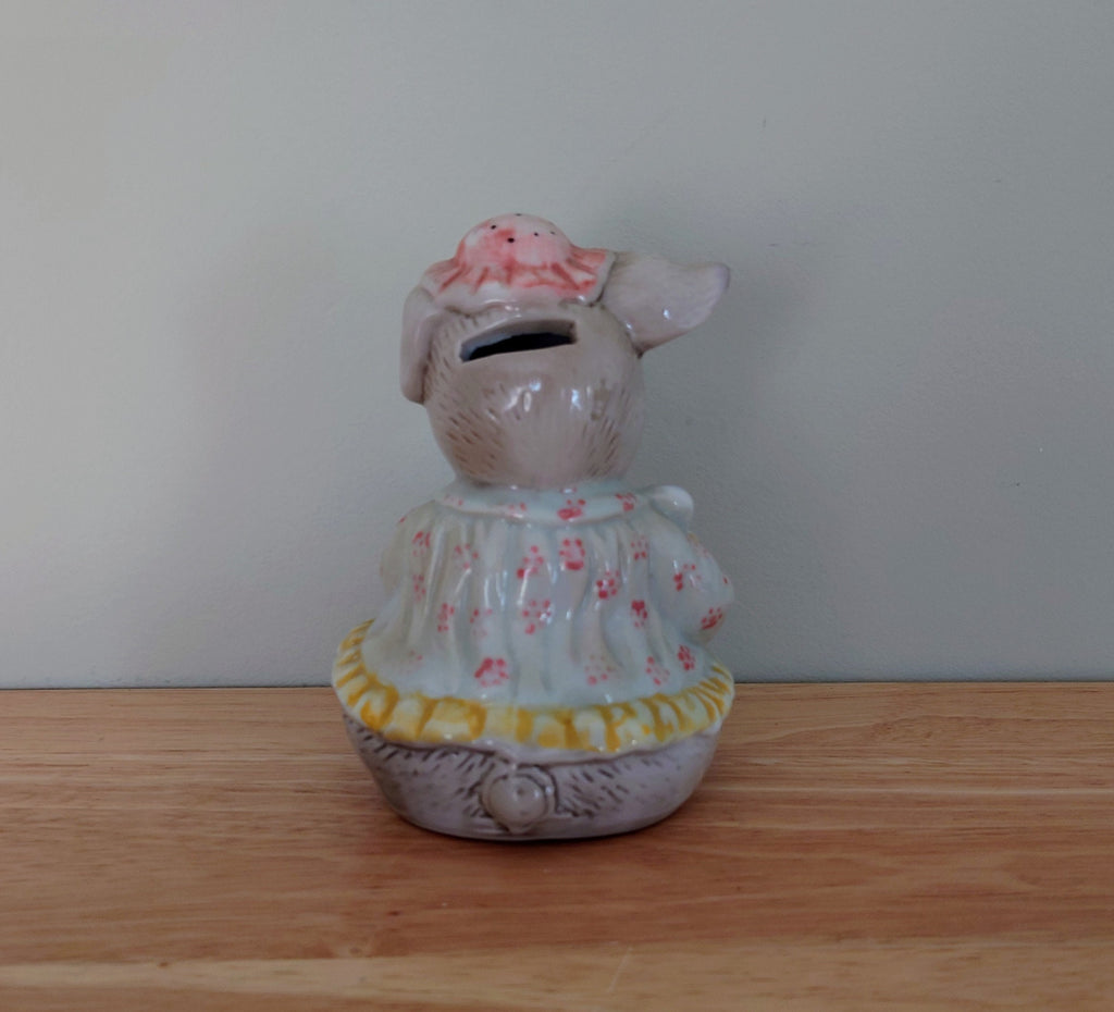 Vintage Piggy Bank Kitsch Money Box Pig Piggybank Ceramic Piggy Bank Tip Box Coin Bank Pig Figurine