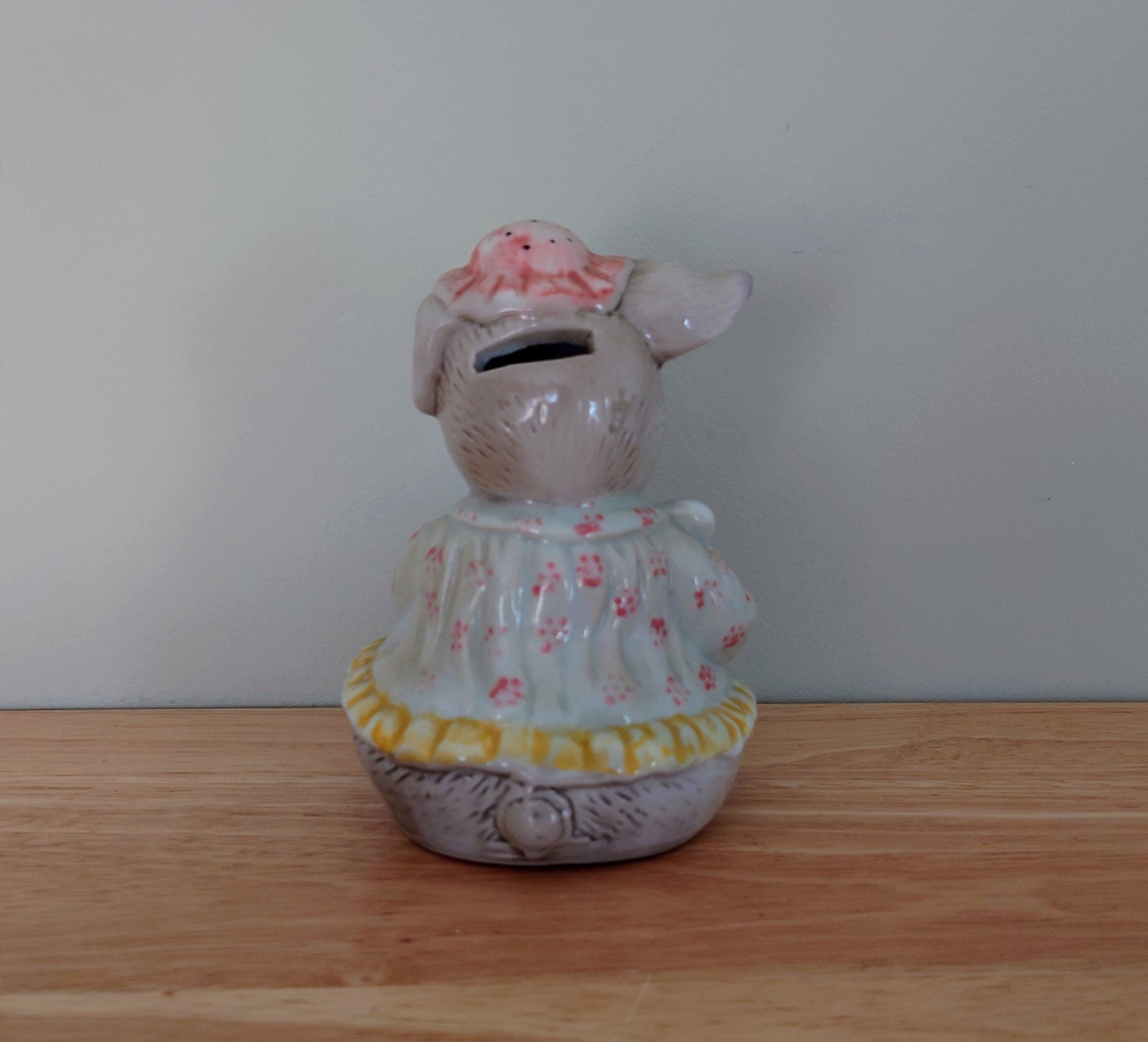 Vintage Piggy Bank Kitsch Money Box Pig Piggybank Ceramic Piggy Bank Tip Box Coin Bank Pig Figurine