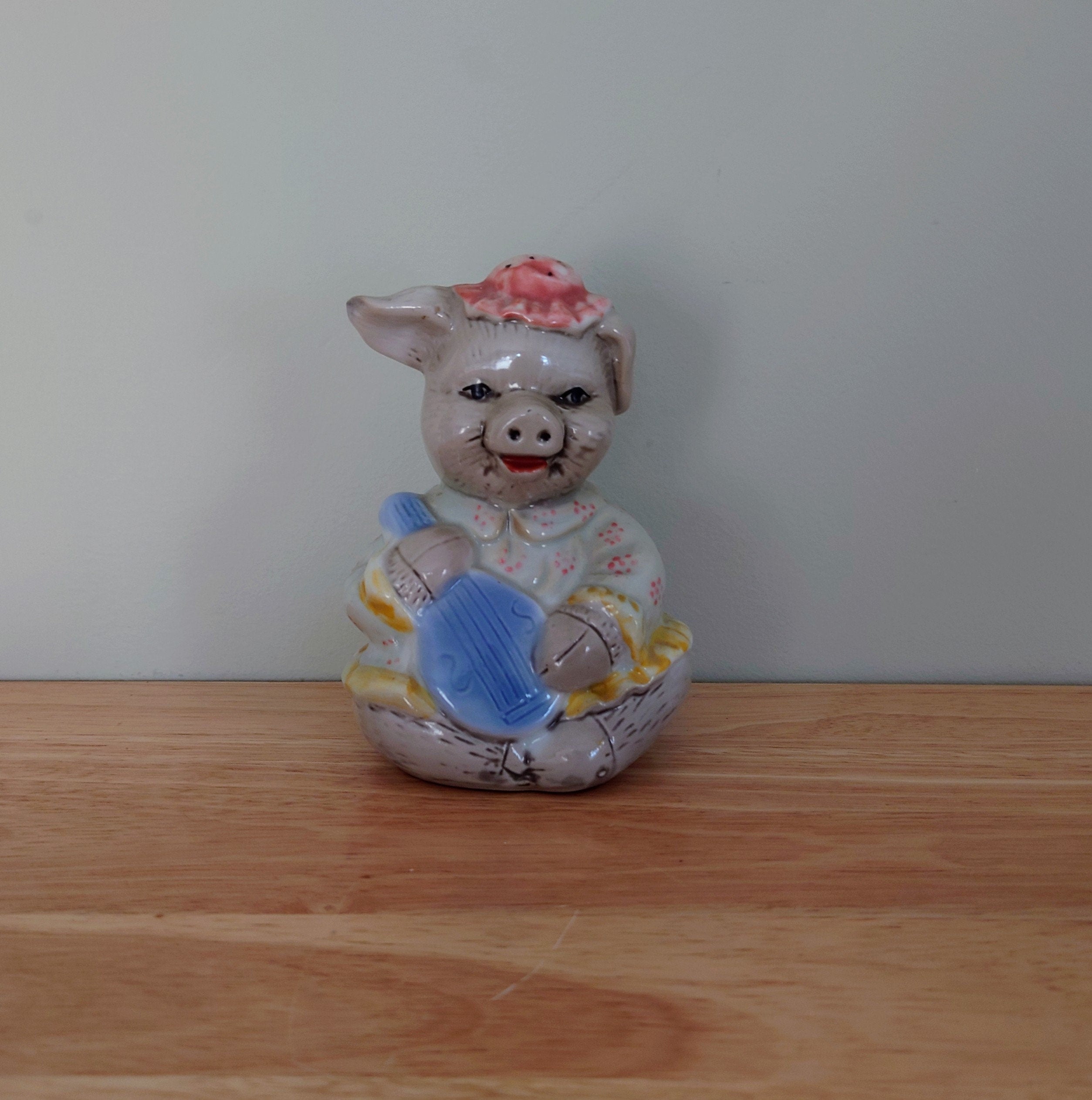 Vintage Piggy Bank Kitsch Money Box Pig Piggybank Ceramic Piggy Bank Tip Box Coin Bank Pig Figurine