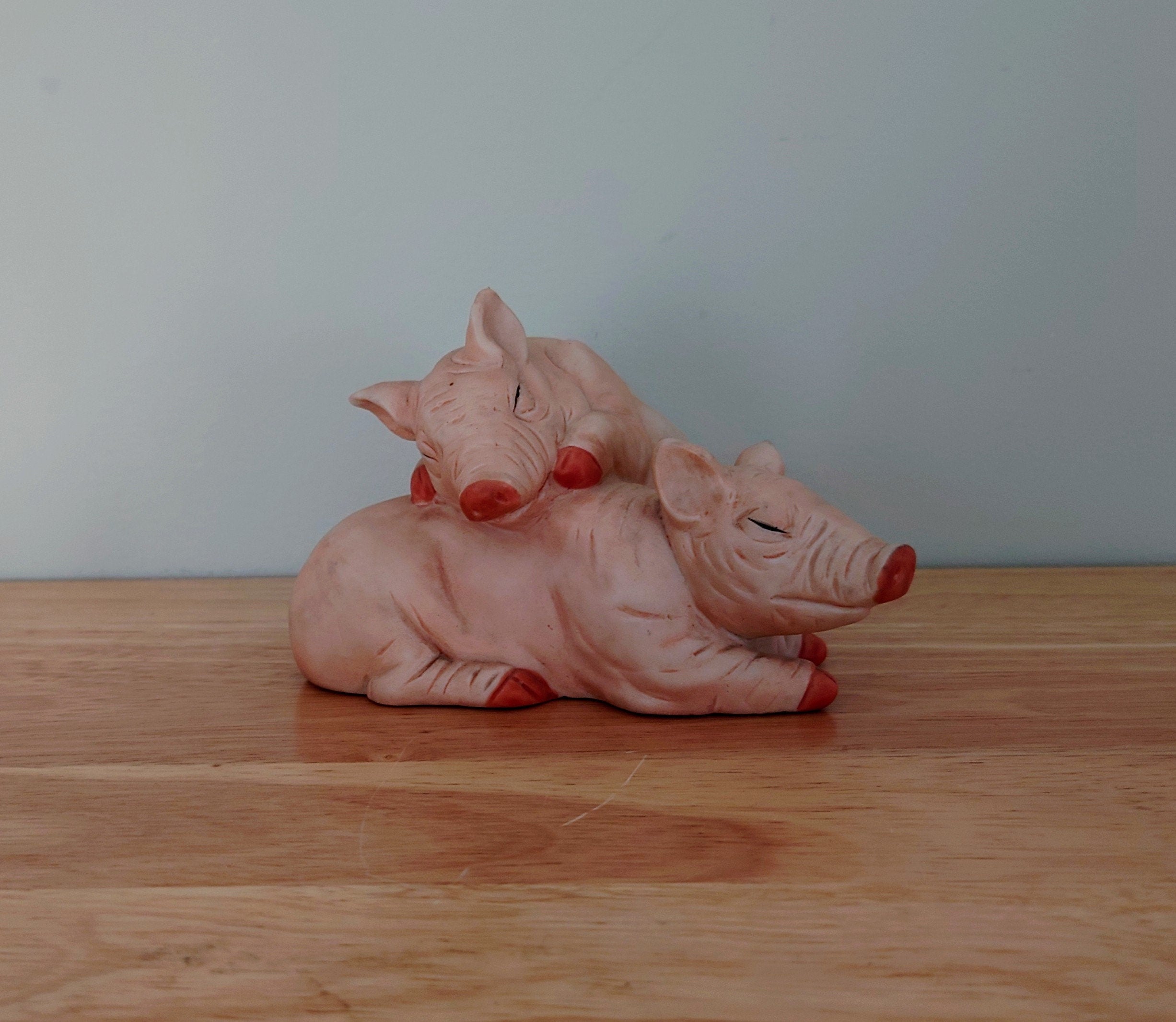 Vintage Pig Figurine Large Farmyard Pair of Pig Ornament Pig Farm Collectables Beswick Pig Style