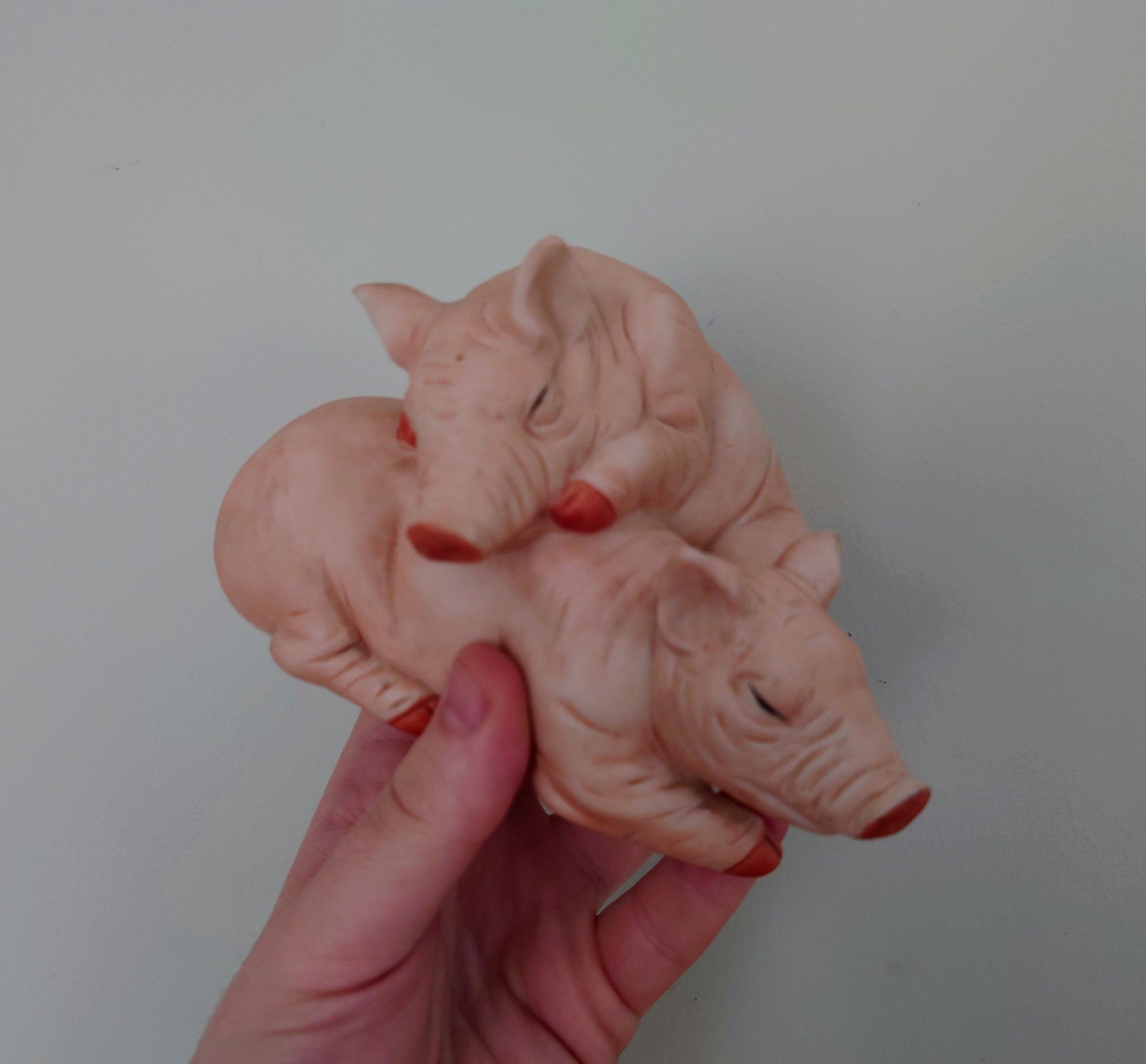 Vintage Pig Figurine Large Farmyard Pair of Pig Ornament Pig Farm Collectables Beswick Pig Style