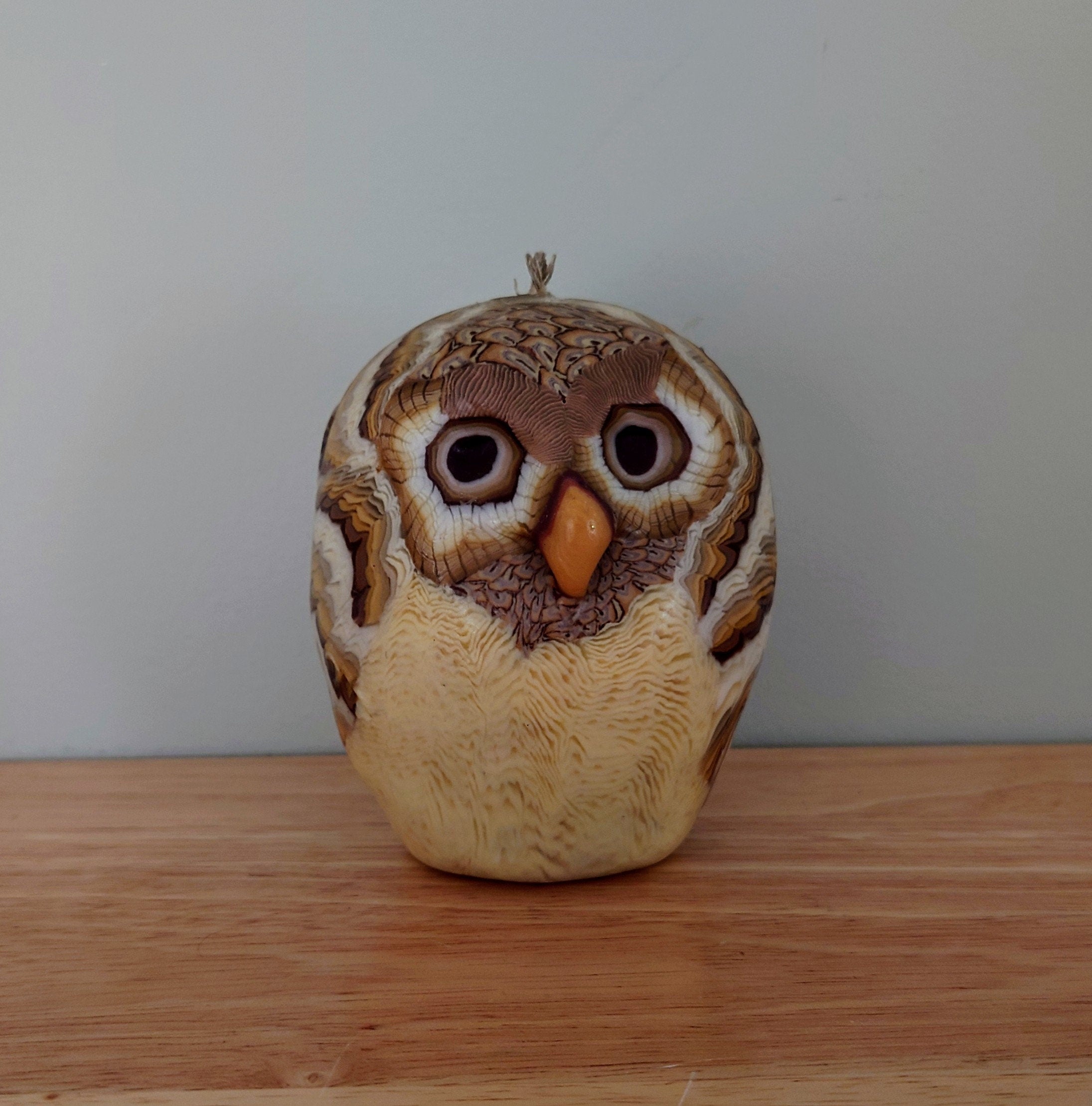 Owl Candle | Gifts for bird lovers | Owl decor |  | Unique candles | Colourful candles Kitsch Owl Candle Décor Figurine Ornament