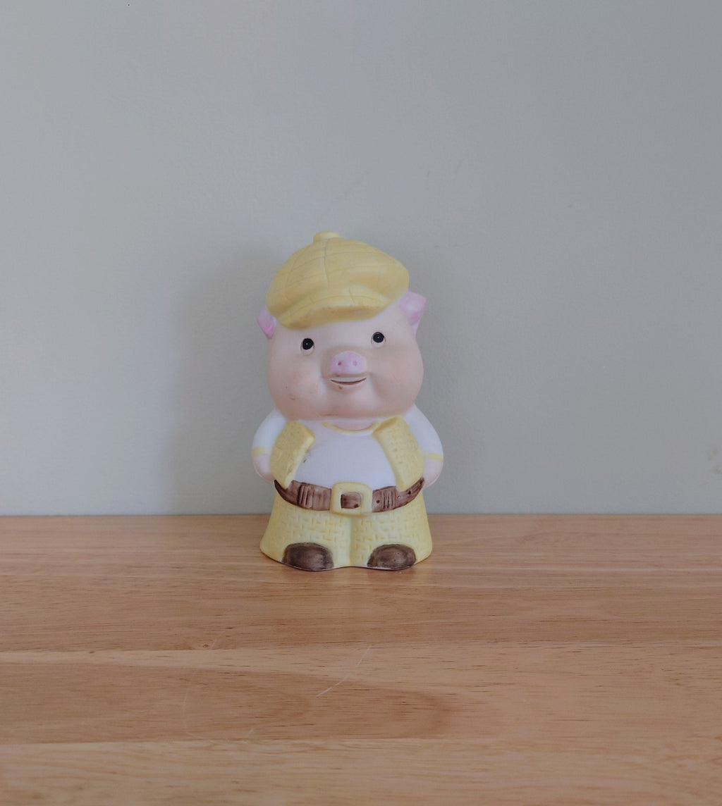 Vintage Piggy Bank Kitsch Money Box Pig Piggybank Ceramic Piggy Bank Tip Box Coin Bank Pig Figurine