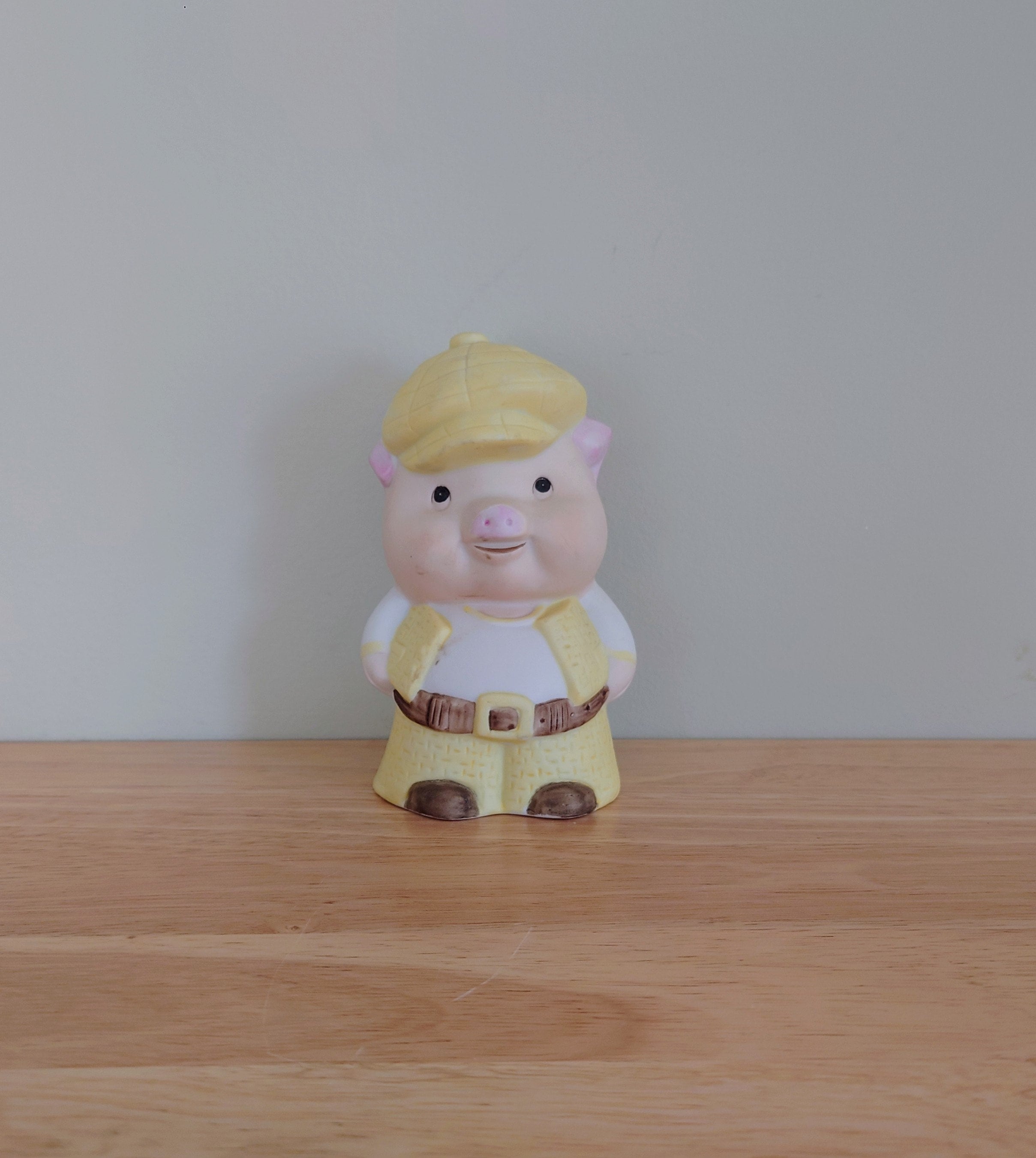 Vintage Piggy Bank Kitsch Money Box Pig Piggybank Ceramic Piggy Bank Tip Box Coin Bank Pig Figurine