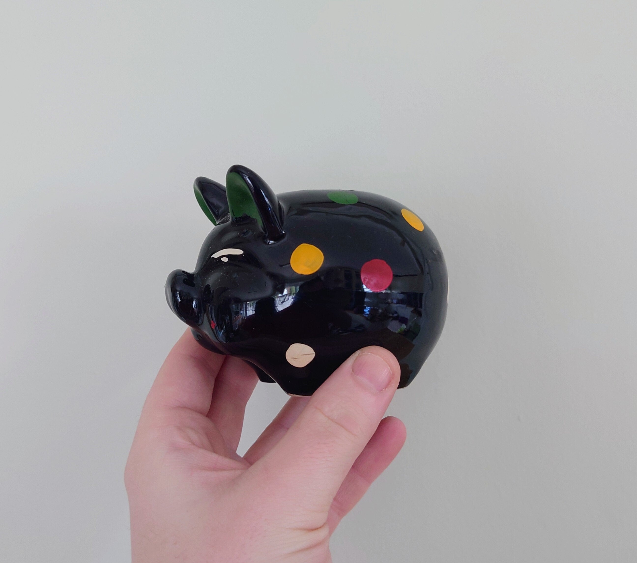 Vintage Piggy Bank Kitsch Money Box Pig Piggybank Ceramic Piggy Bank Tip Box Coin Bank Pig Figurine