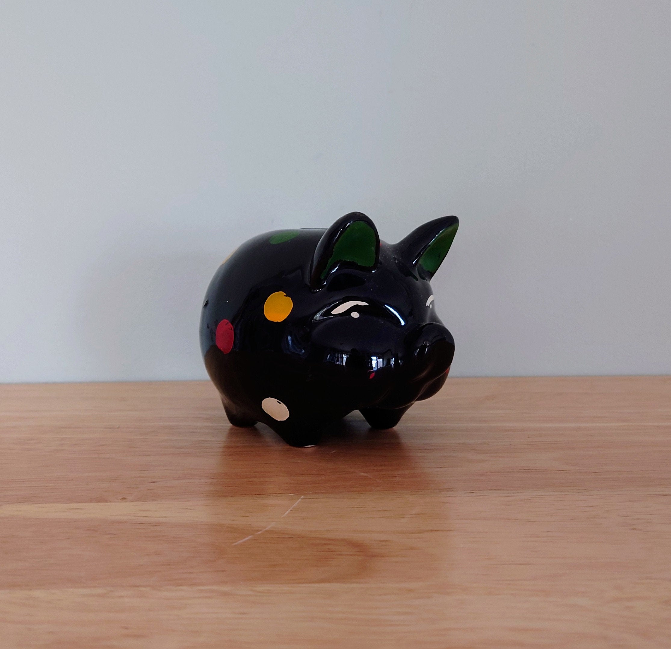 Vintage Piggy Bank Kitsch Money Box Pig Piggybank Ceramic Piggy Bank Tip Box Coin Bank Pig Figurine