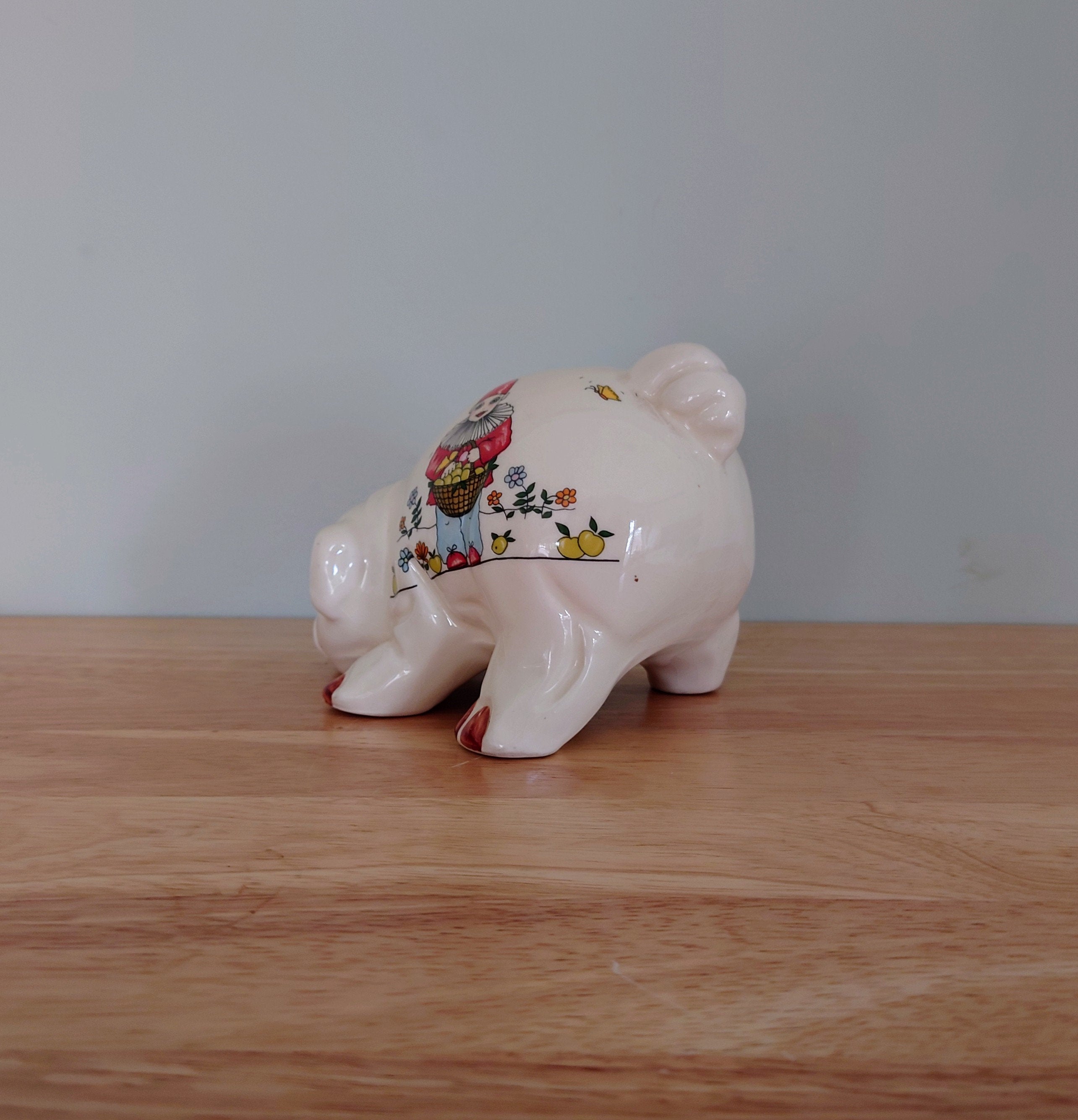 Vintage Piggy Bank Kitsch Money Box Pig Piggybank Ceramic Piggy Bank Tip Box Coin Bank Pig Figurine