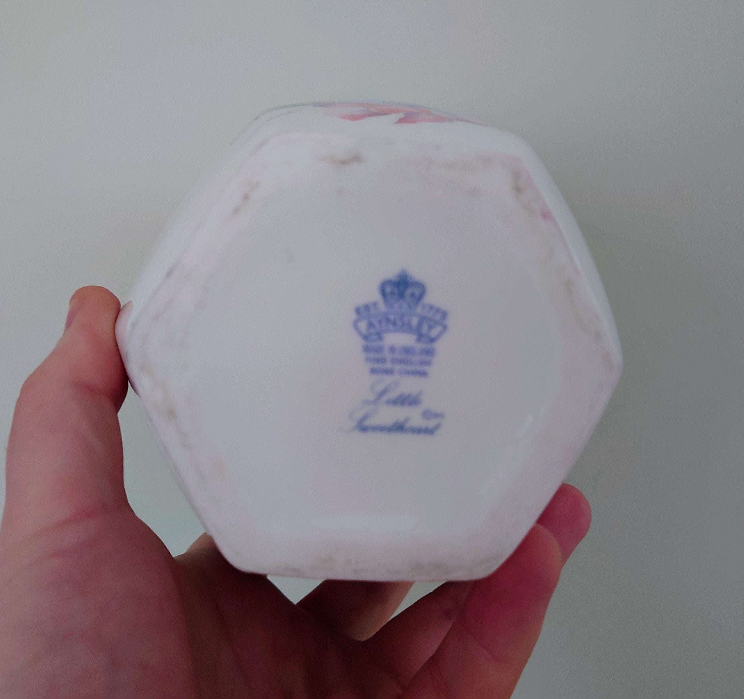 Little Sweetheart Aynsley Chelford Vase 7 1/4" Porcelain Made in England Little Sweetheart Pattern Collectable Vintage