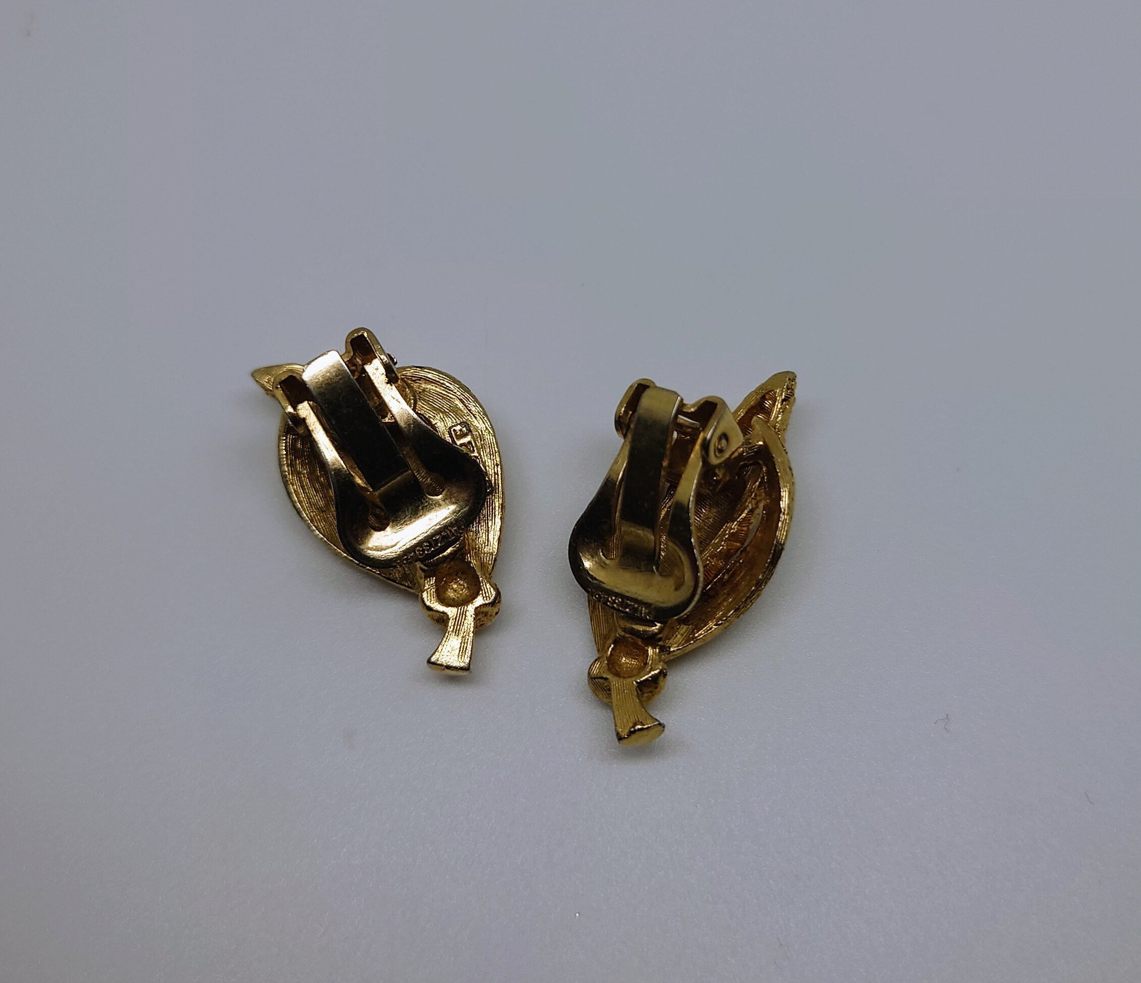 Vintage Earrings Corn Gold Tone Sweetcorn 1950's/60's Clip On Gold Tone Costume Jewellery Jewelry Earrings Novelty Clip on Gold Metal