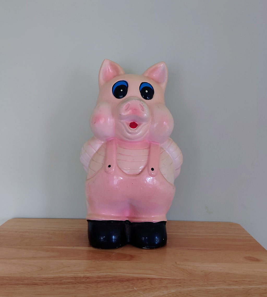 Vintage Large Piggy Bank Kitsch Money Box Pig Piggybank Ceramic Piggy Bank Tip Box Coin Bank Pig Figurine Cash Box