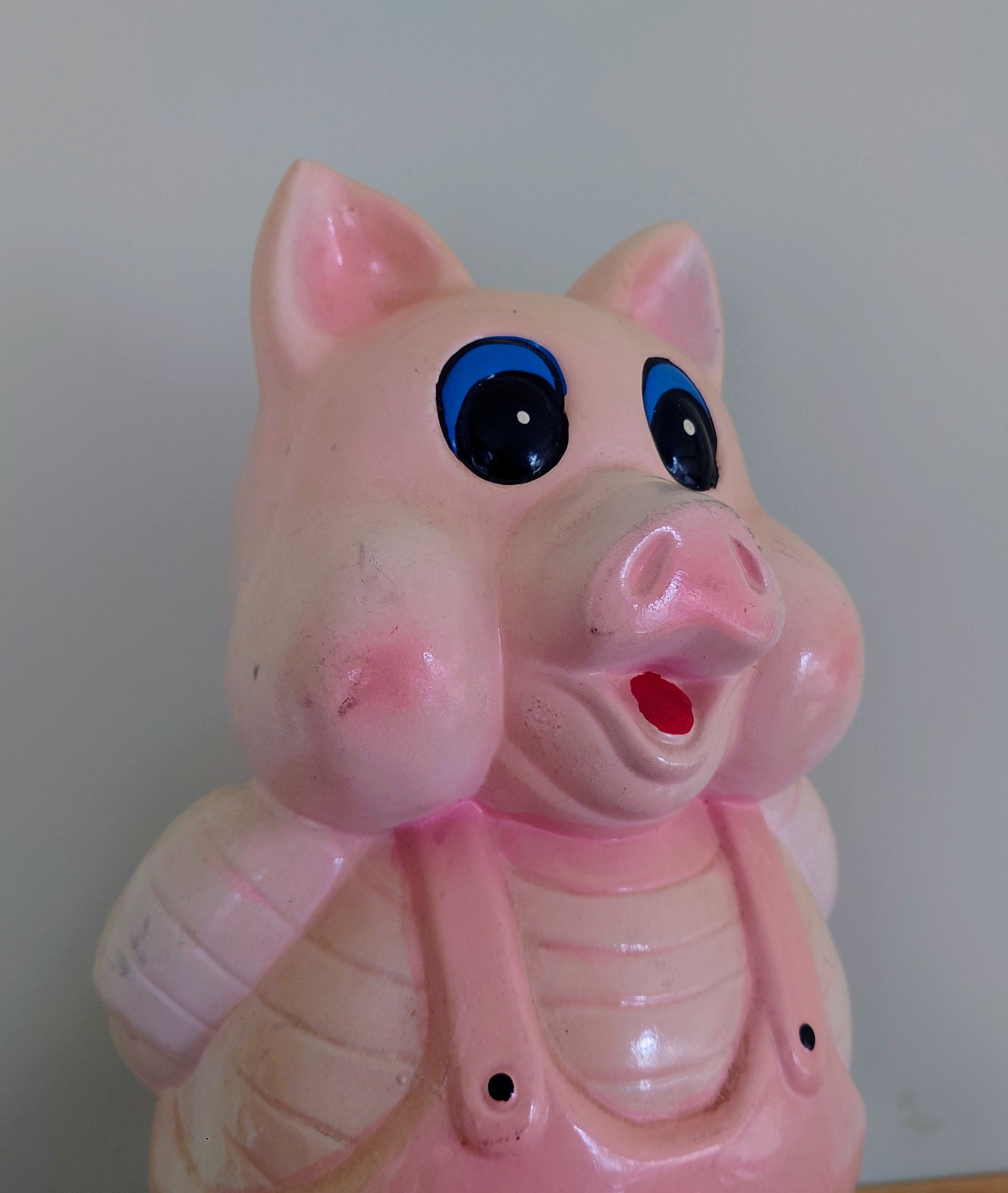 Vintage Large Piggy Bank Kitsch Money Box Pig Piggybank Ceramic Piggy Bank Tip Box Coin Bank Pig Figurine Cash Box