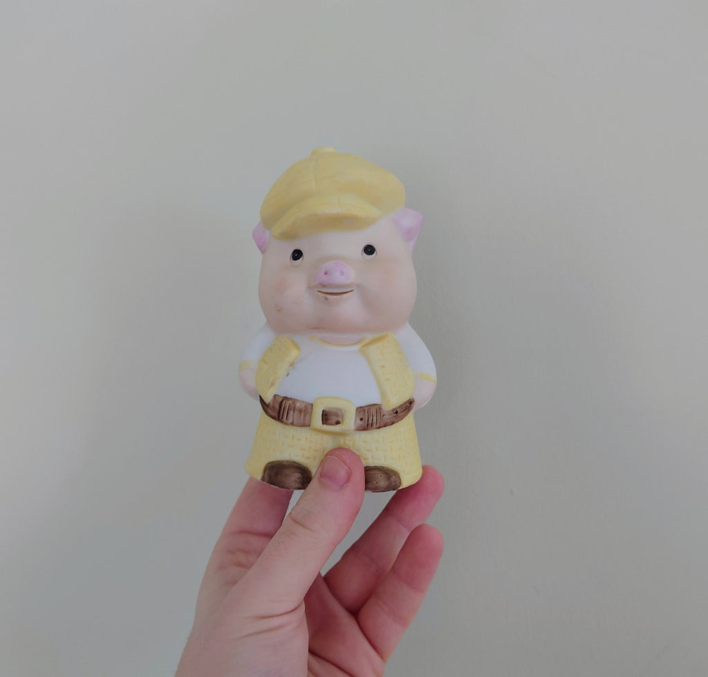 Vintage Piggy Bank Kitsch Money Box Pig Piggybank Ceramic Piggy Bank Tip Box Coin Bank Pig Figurine