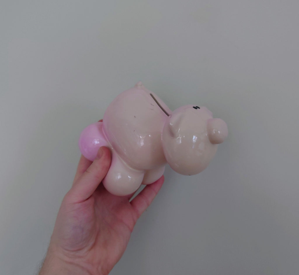 Vintage Piggy Bank Kitsch Money Box Pig Piggybank Ceramic Piggy Bank Tip Box Coin Bank Pig Figurine