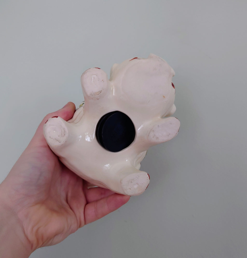 Vintage Piggy Bank Kitsch Money Box Pig Piggybank Ceramic Piggy Bank Tip Box Coin Bank Pig Figurine