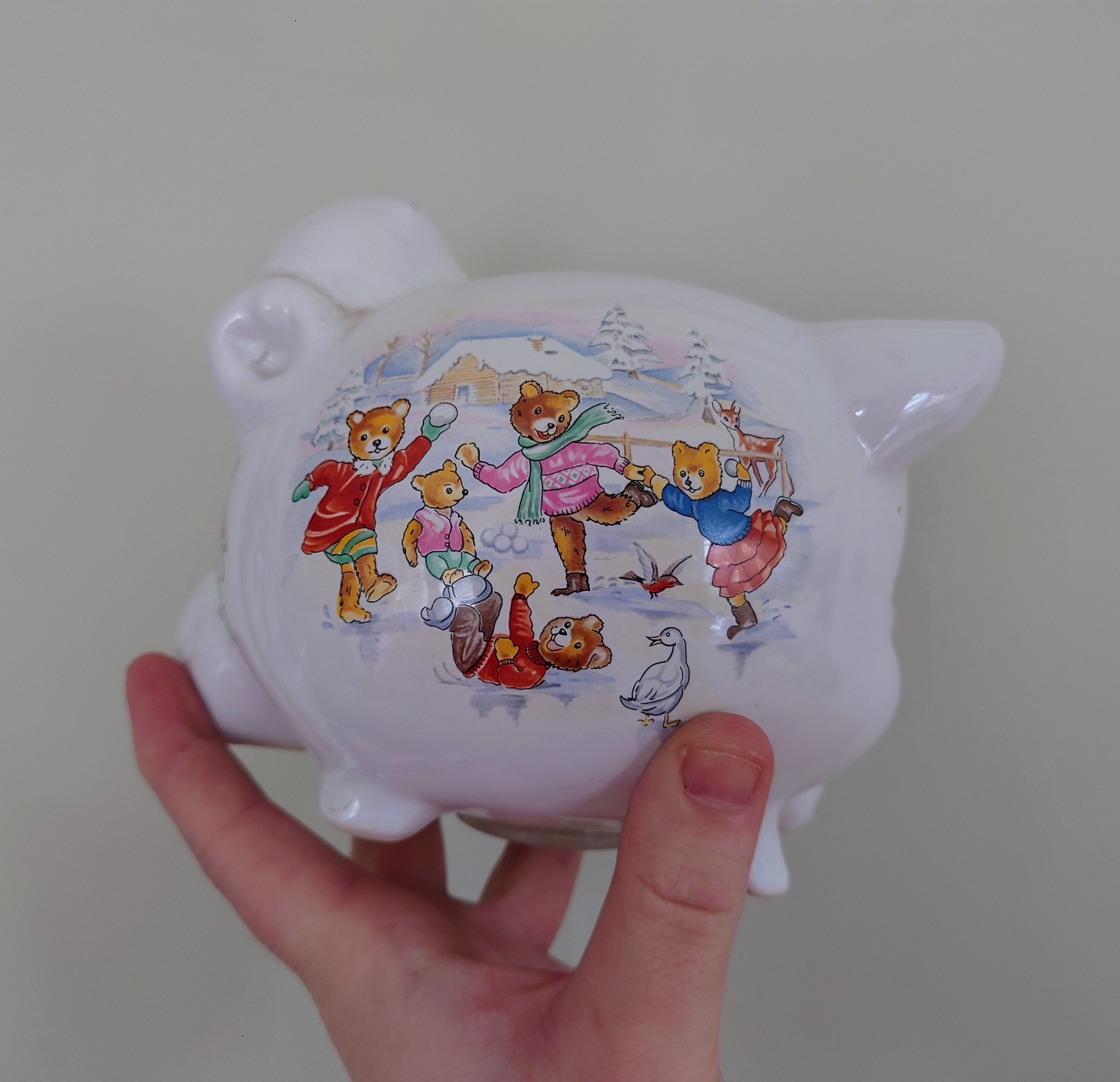 Vintage Piggy Bank Kitsch Money Box Pig Piggybank Ceramic Piggy Bank Tip Box Coin Bank Pig Figurine
