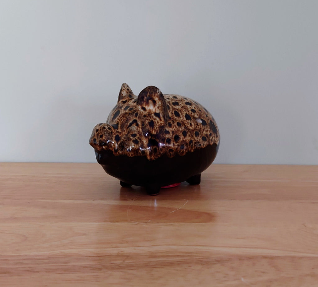 Vintage Piggy Bank Kitsch Money Box Pig Piggybank Ceramic Piggy Bank Tip Box Coin Bank Pig Figurine
