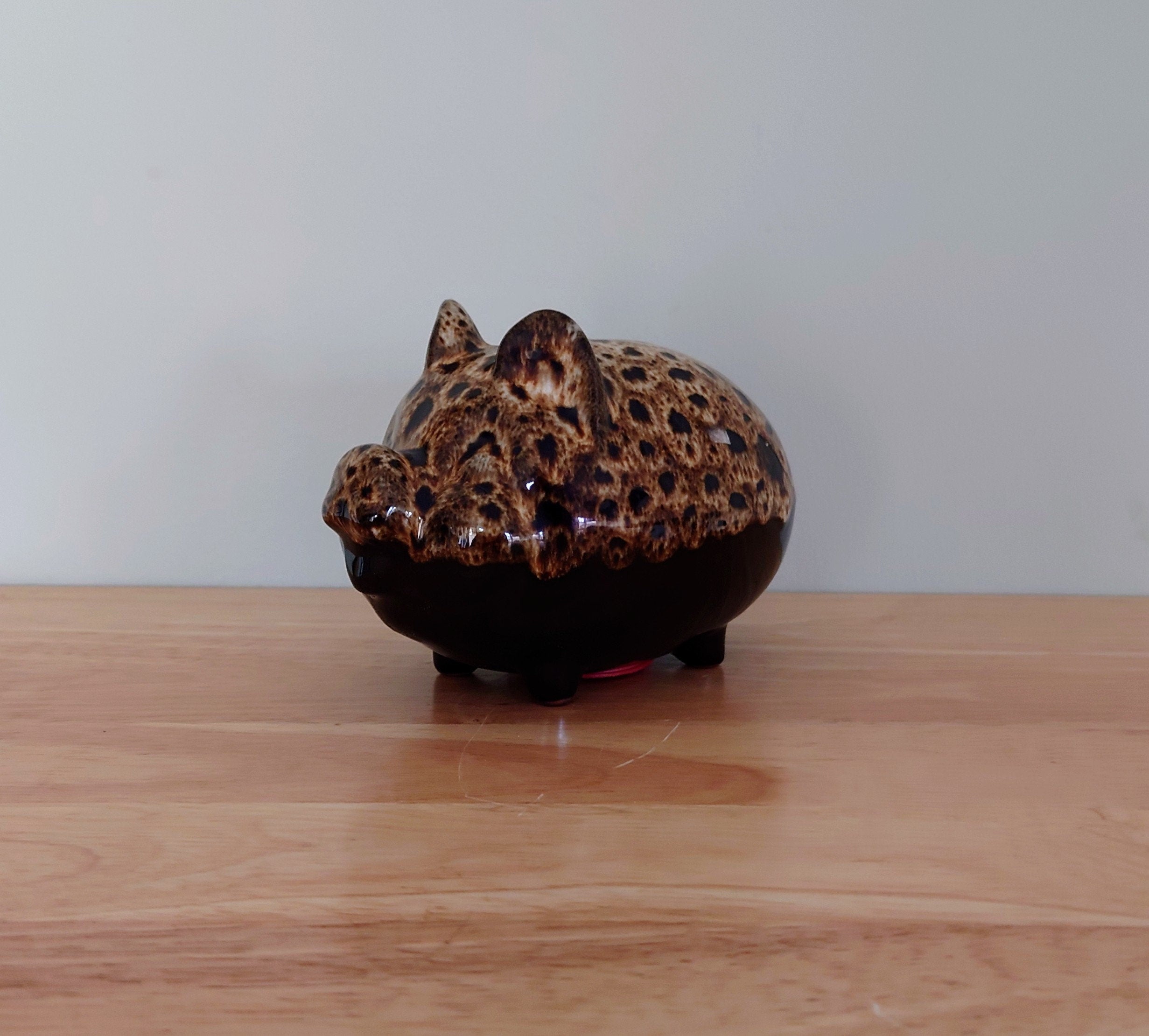 Vintage Piggy Bank Kitsch Money Box Pig Piggybank Ceramic Piggy Bank Tip Box Coin Bank Pig Figurine