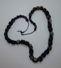 Vintage Necklace Beaded Plastic Brown Retro Long Necklace Costume Jewellery Jewelry Chunky Long Square Beaded Necklace Boho 90's