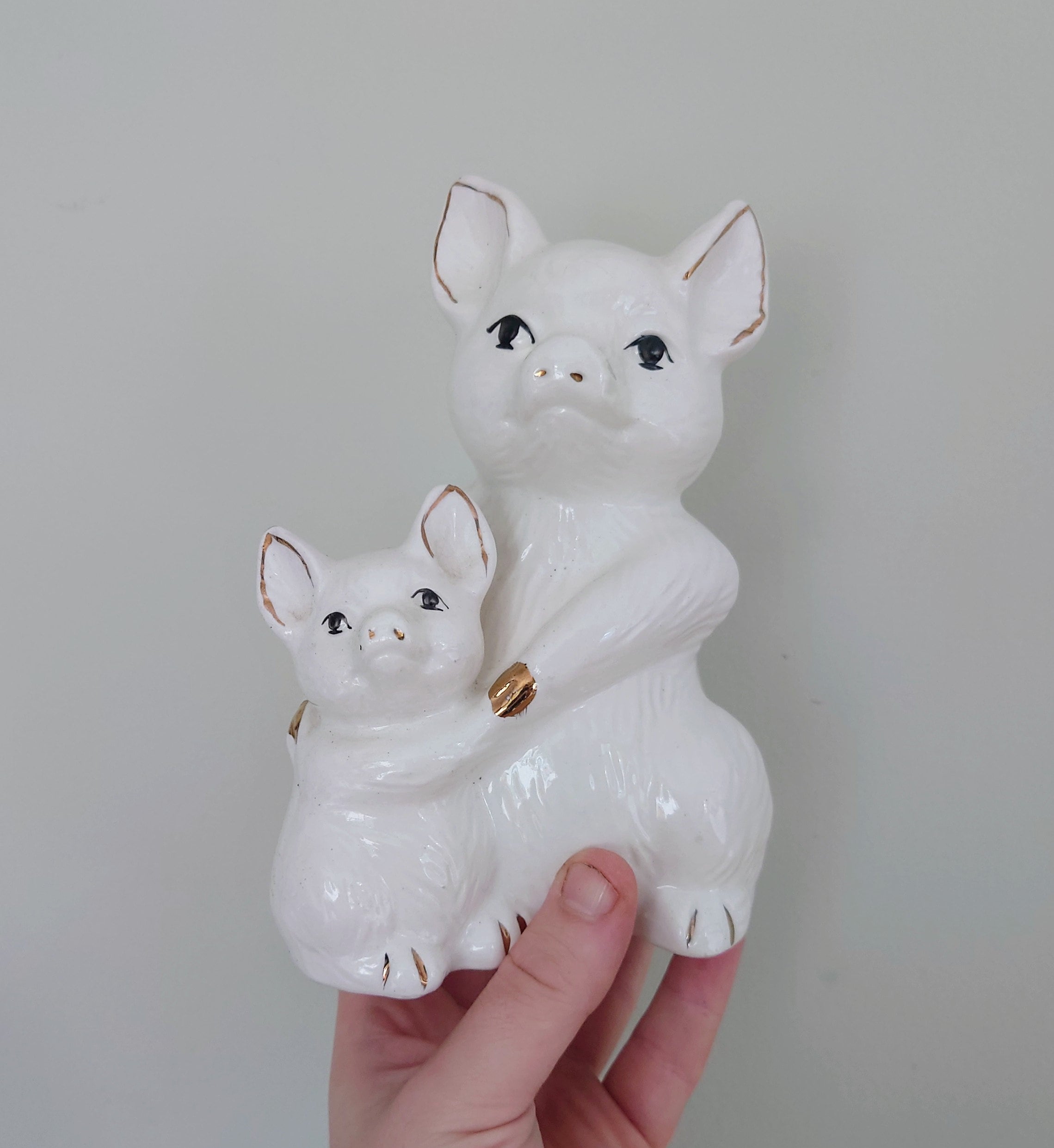 Vintage Piggy Bank Kitsch Money Box Pig Piggybank Ceramic Piggy Bank Tip Box Coin Bank Pig Figurine