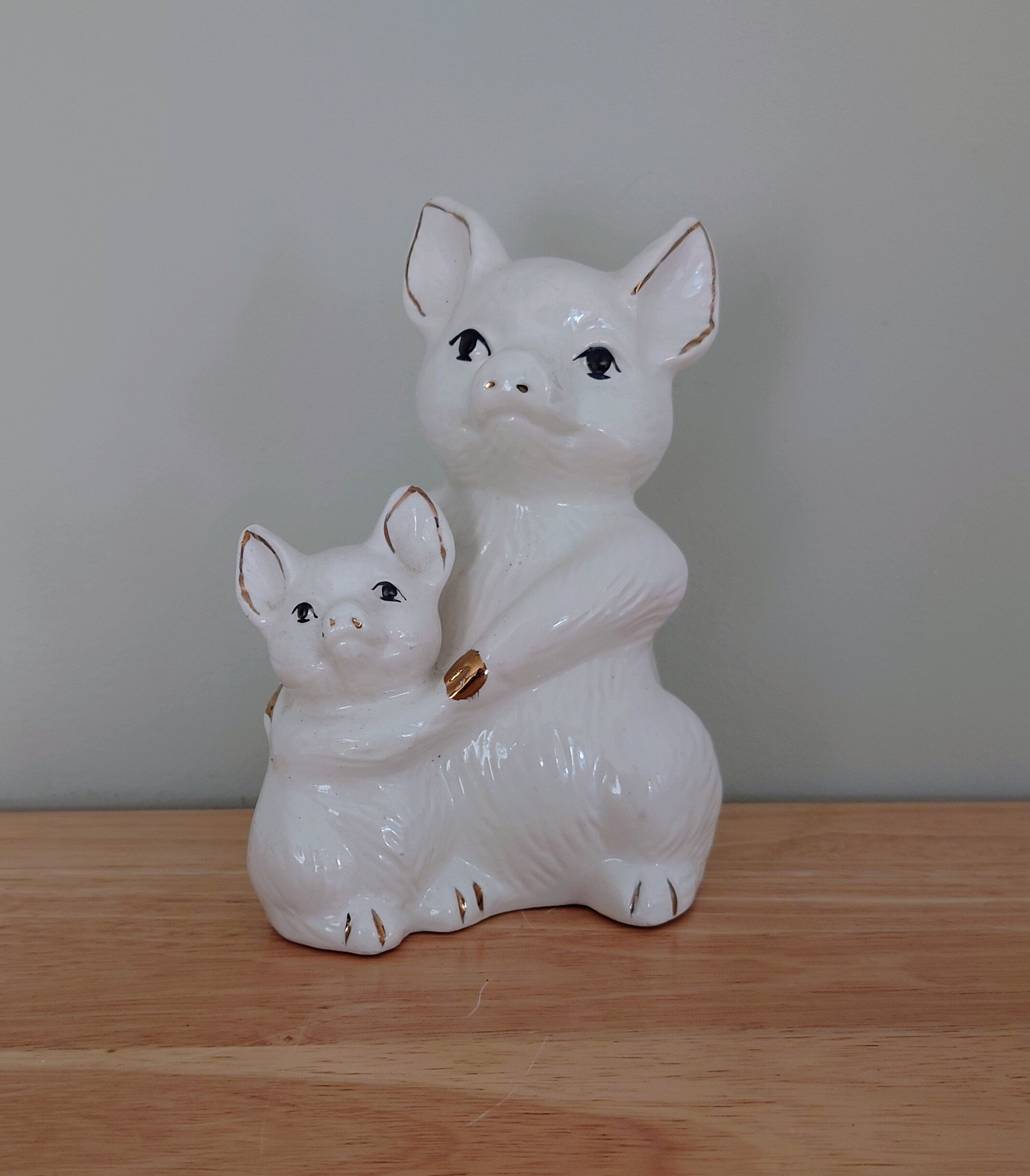 Vintage Piggy Bank Kitsch Money Box Pig Piggybank Ceramic Piggy Bank Tip Box Coin Bank Pig Figurine