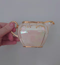 Vintage Saddler Milk Jug 1950's Mid Century Pottery Milk Jug Cream Lustre Gold Gilt Made in England Creamer