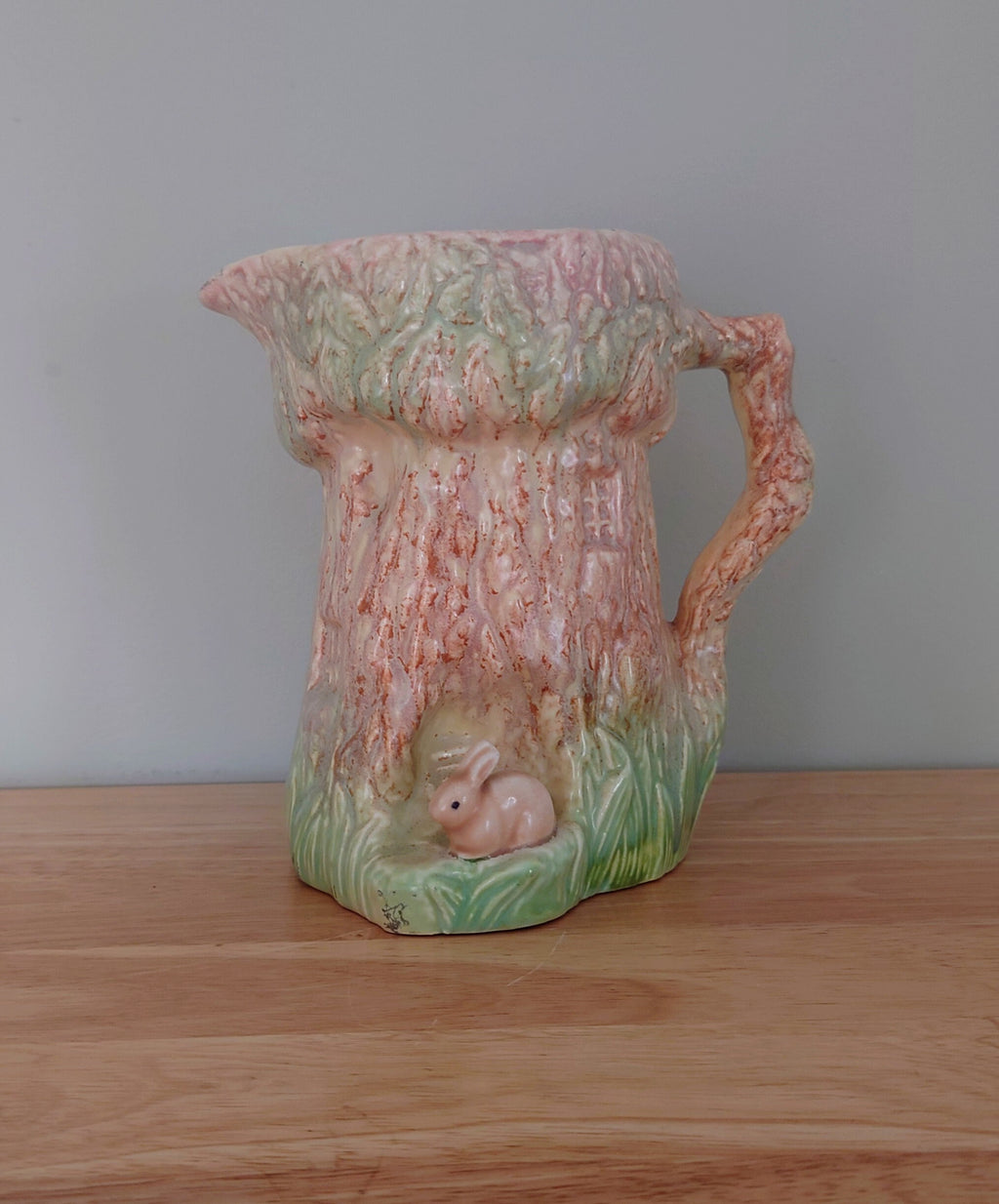 Vintage Vase Sylvac Ceramic Lustre Bird Vase  Marked Pottery Vase Flower Earthenware Mid Century rabbit Glazed Pottery Vase