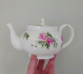 Vintage Teapot Novelty Aynsley Porcelain Pink Rose Ceramic Floral Cottage Chic Teapot Country Garden Flowers Teapot Collection
