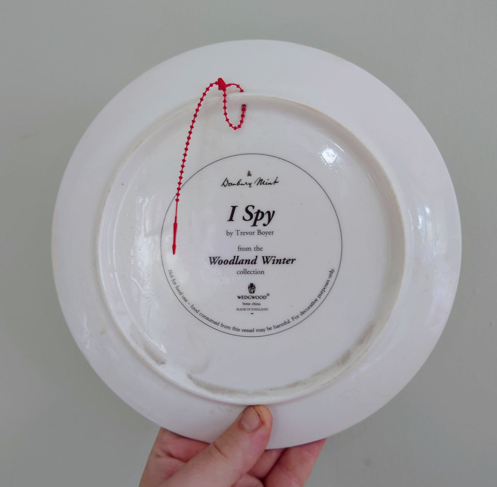 Collectable Bird Plate Porcelain Owl Plate  'I Spy' Wedgwood 'woodland Winter' Bone China Decorative Ornamental Plate 'Woodland Winter'