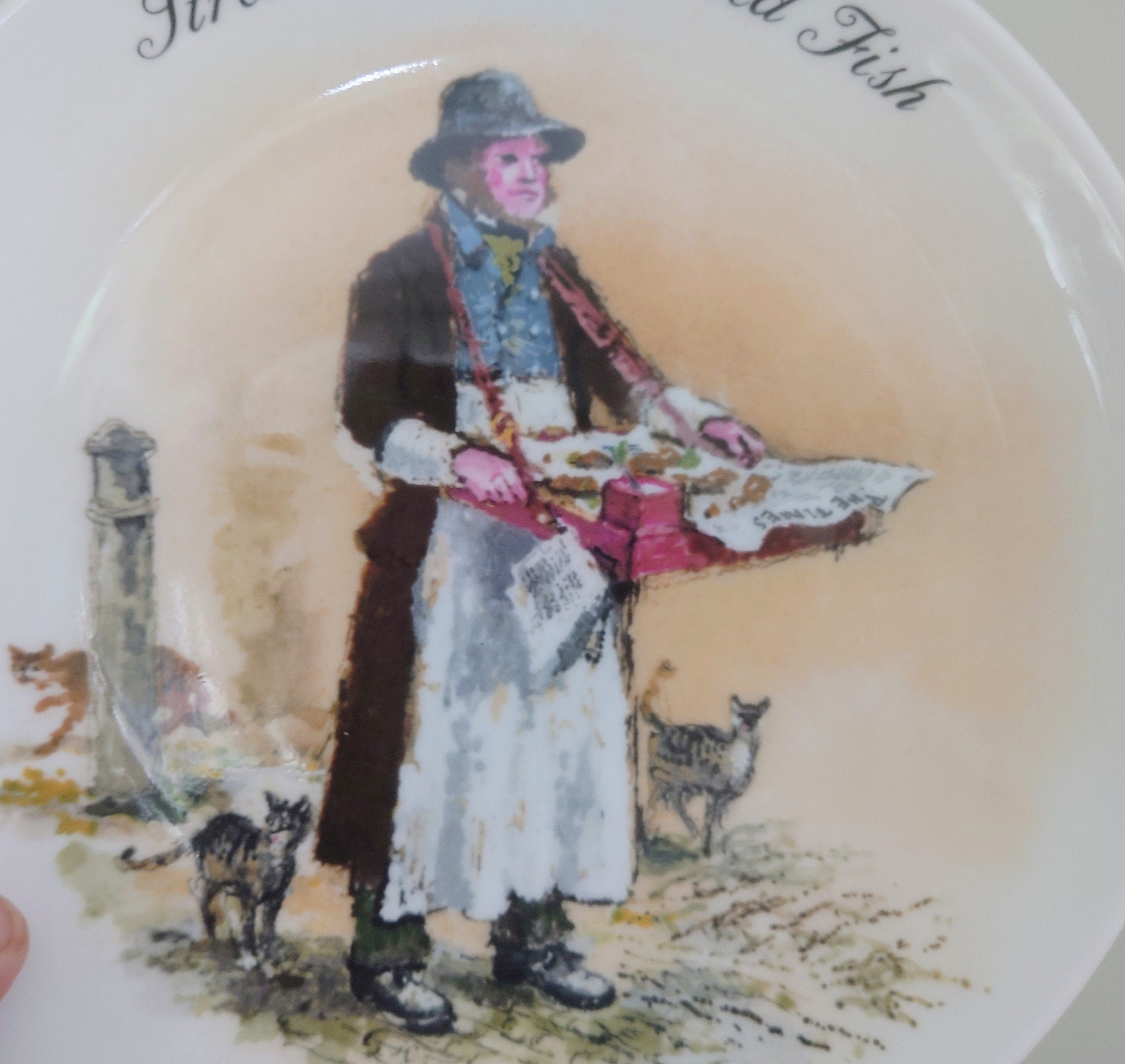 Vintage Wall Plate Wedgewood 'The Street Sellers of London Series' Fine Bone China Decorative Plate Collectable Wedgewood Boxed Plate 1987