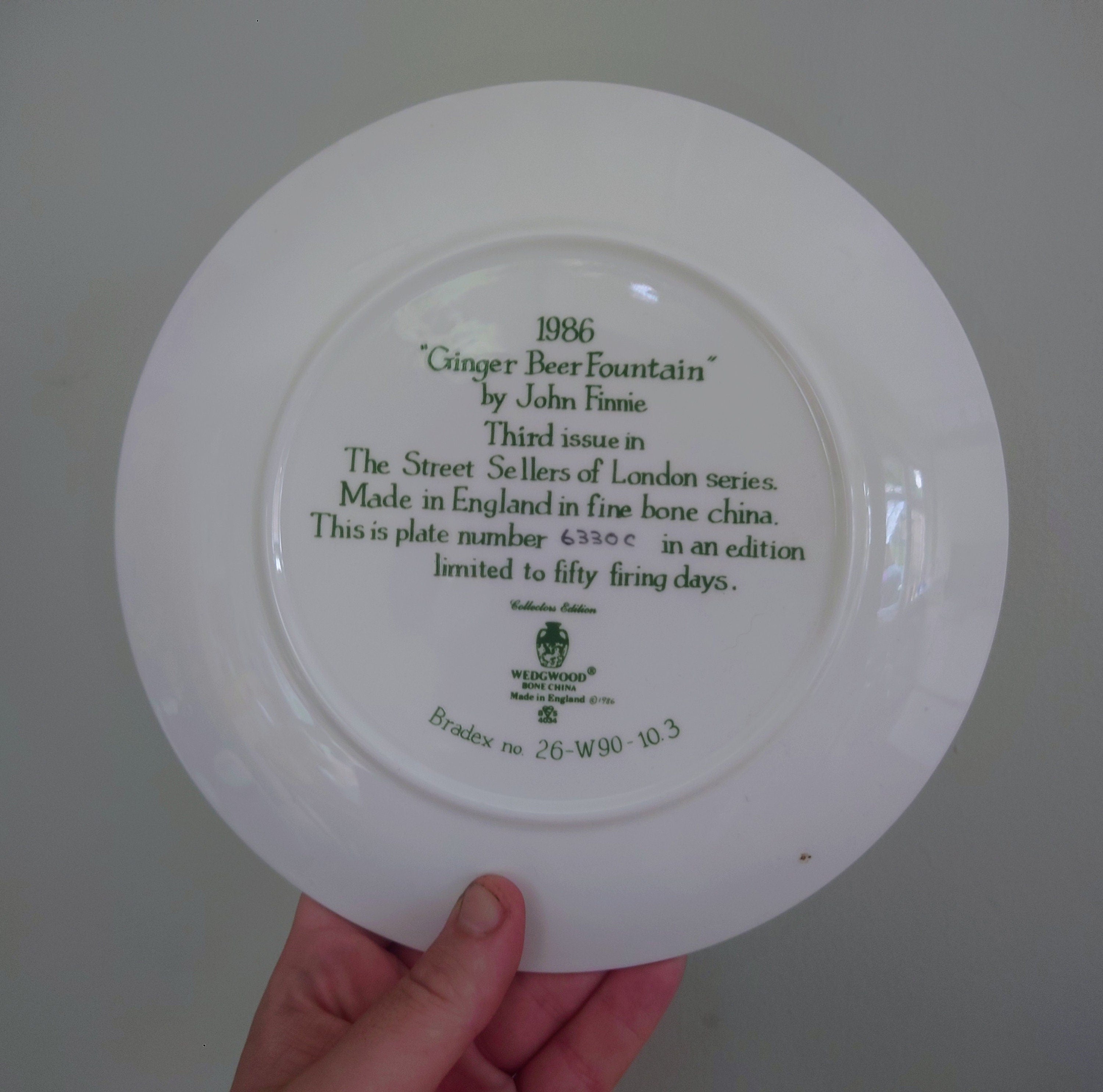 Vintage Wall Plate Wedgewood 'The Street Sellers of London Series' Fine Bone China Decorative Plate Collectable Wedgewood Boxed Plate 1987