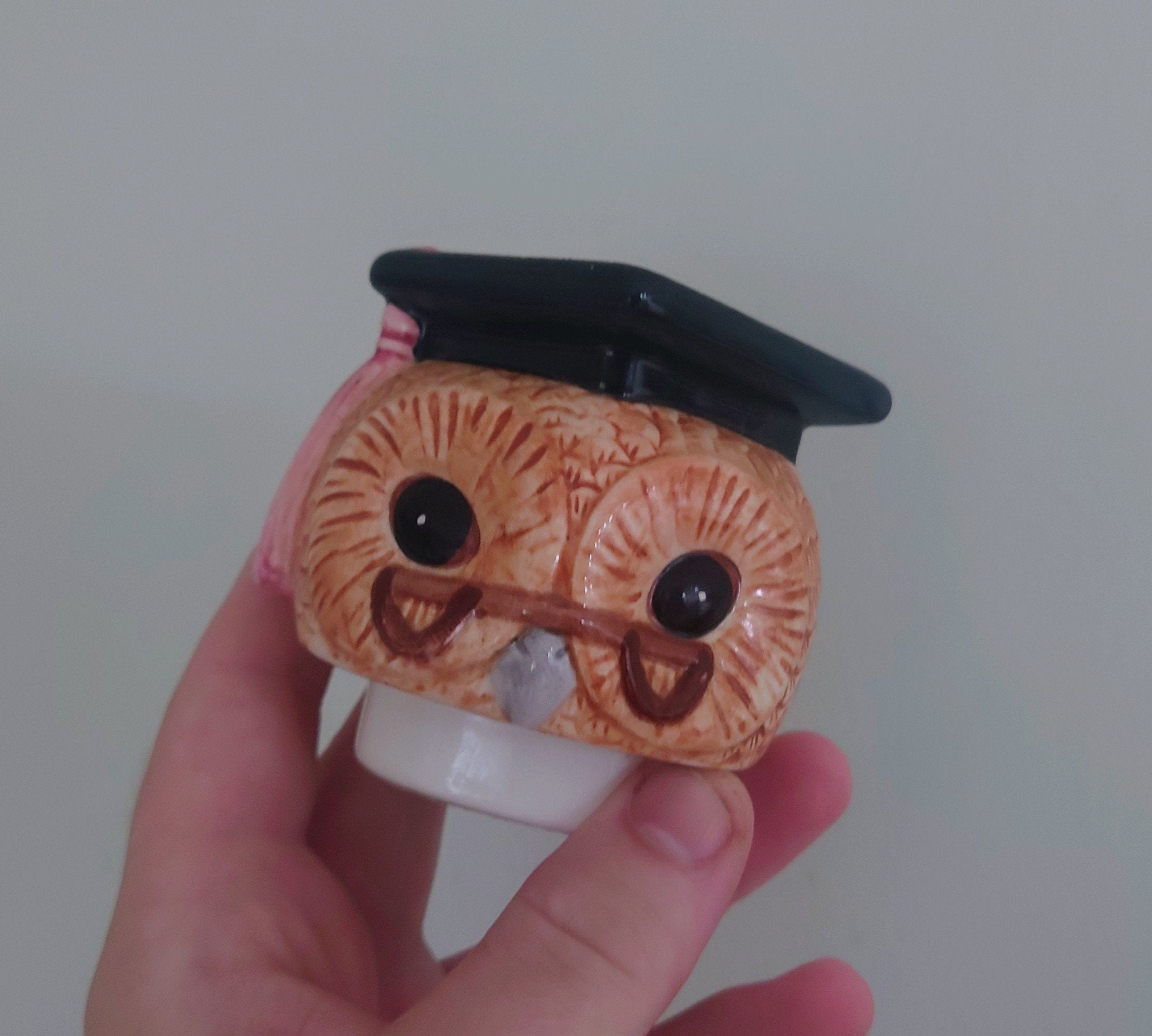 Vintage Owl Teapot Novelty Graduation Teapot Ceramic Teapot, Figurine Teapot, Decorative Teapot, Teapot Collector