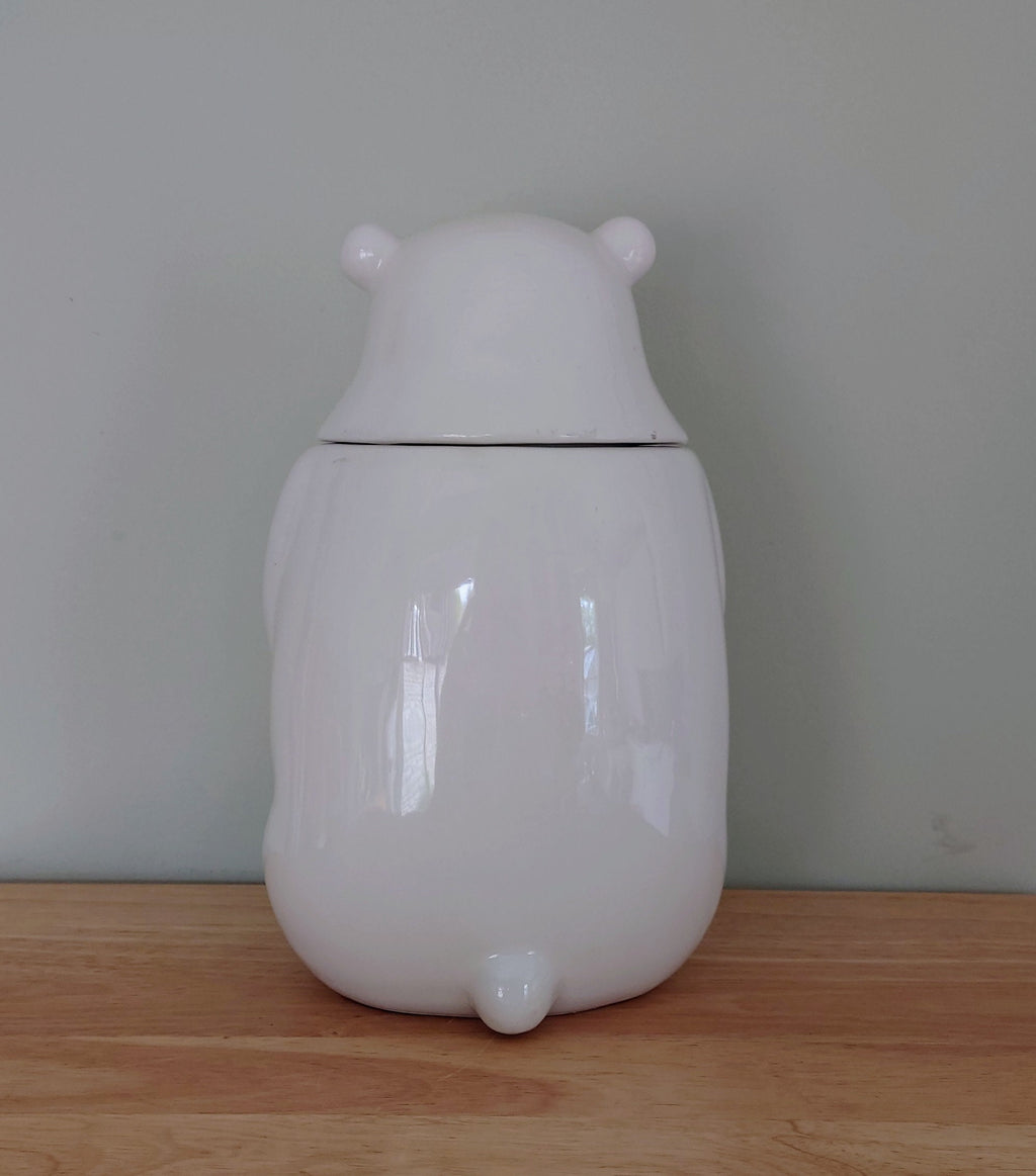 Vintage Bear Cookie Jar Biscuit Jar  kitsch kitchen McVities Iced Gems White Polar Bear Novelty Biscuit Barrel Cookie Storage Jar Barell
