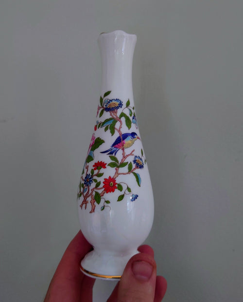 Aynsley 6" Bud Vase Pembroke (Gold Trim) Fine Bone China Porcelain Made in England Pembroke Pattern Collectable Vintage
