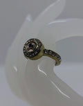 Vintage Diamond Rhinestone Dress Ring Costume Jewellery Wedding Ring Statement Ring Silver Crystal Ring UK Size O US 7.5